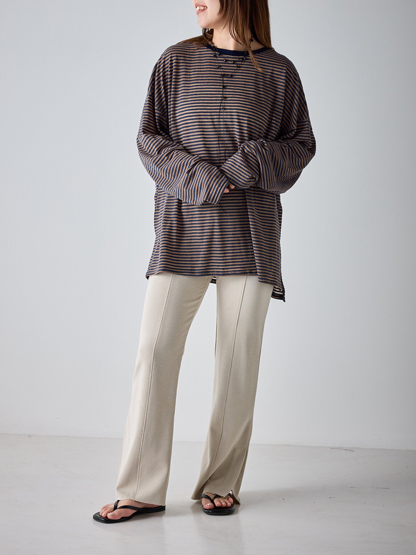 【追加企画】【CHIGNON】シアーボーダーロンT/8463-748KK