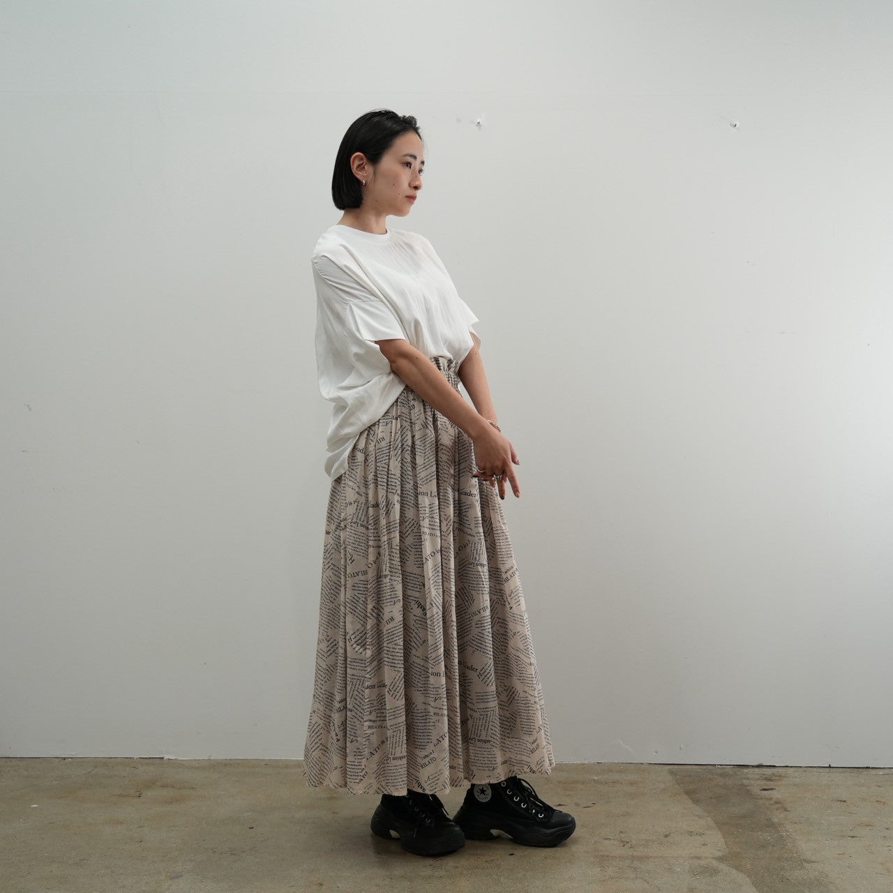 【RILATO】オーバーサイズ布帛Tシャツ/R25319