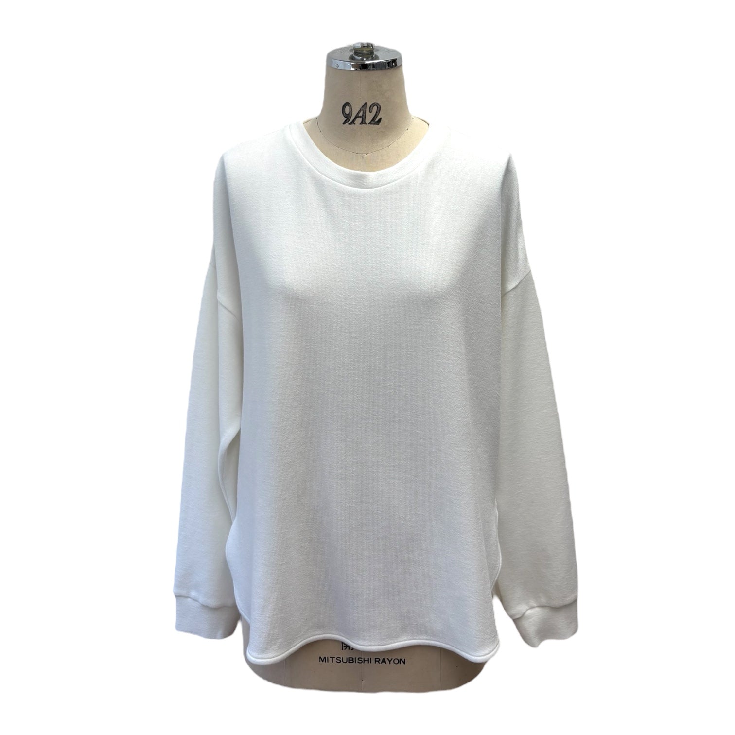 【ayane】プレーティングリブ生地クルーネックロンT/875811