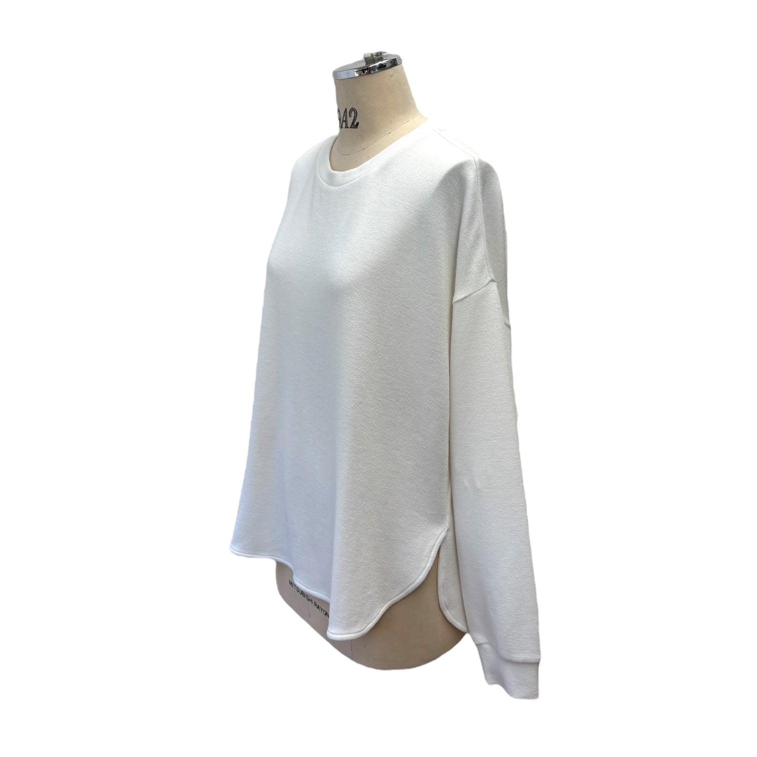 【ayane】プレーティングリブ生地クルーネックロンT/875811