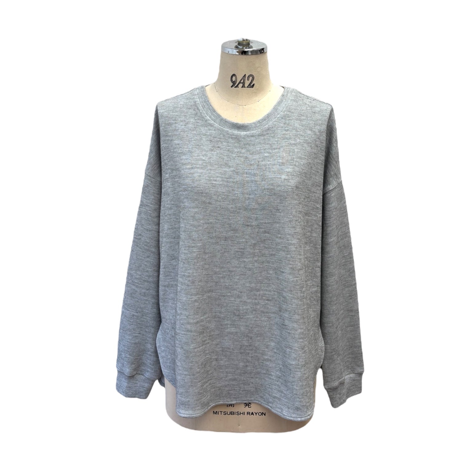 【ayane】プレーティングリブ生地クルーネックロンT/875811