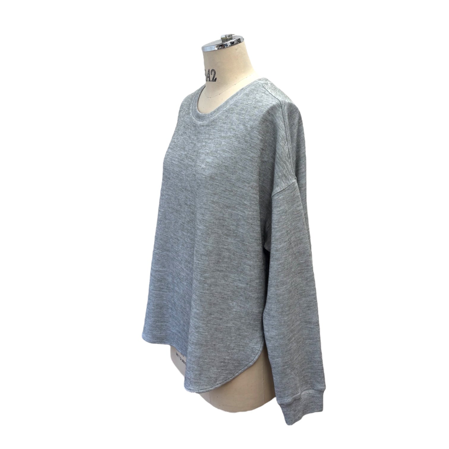 【ayane】プレーティングリブ生地クルーネックロンT/875811