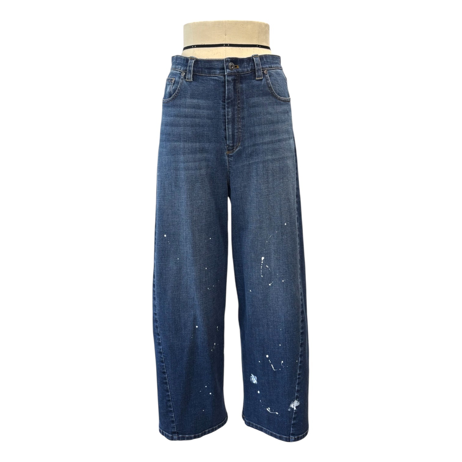 【ayane】ペイント加工バレルレッグデニムパンツ/875815