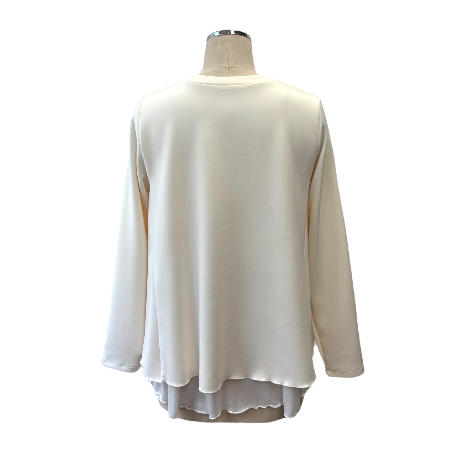 【ayane】ボンディングシアーニットレイヤードフレアロンT/875818