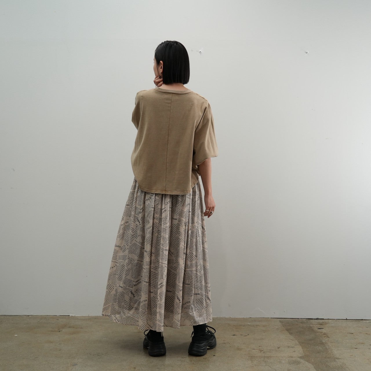 【RILATO】ピグメント加工クロップド丈ドルマンT/R25398