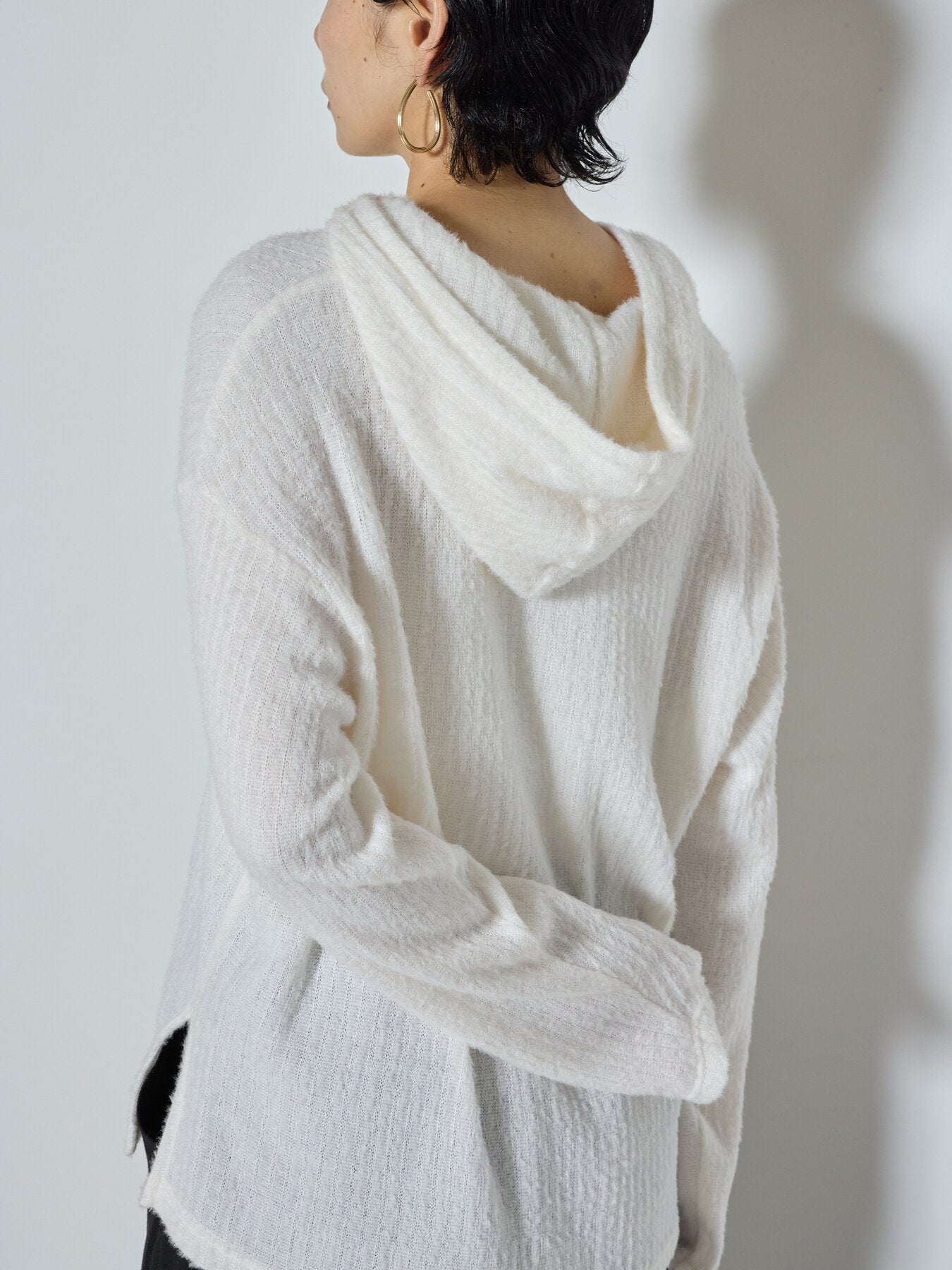 【CHIGNON】シャギーストライプフーディ-/8865-388GL