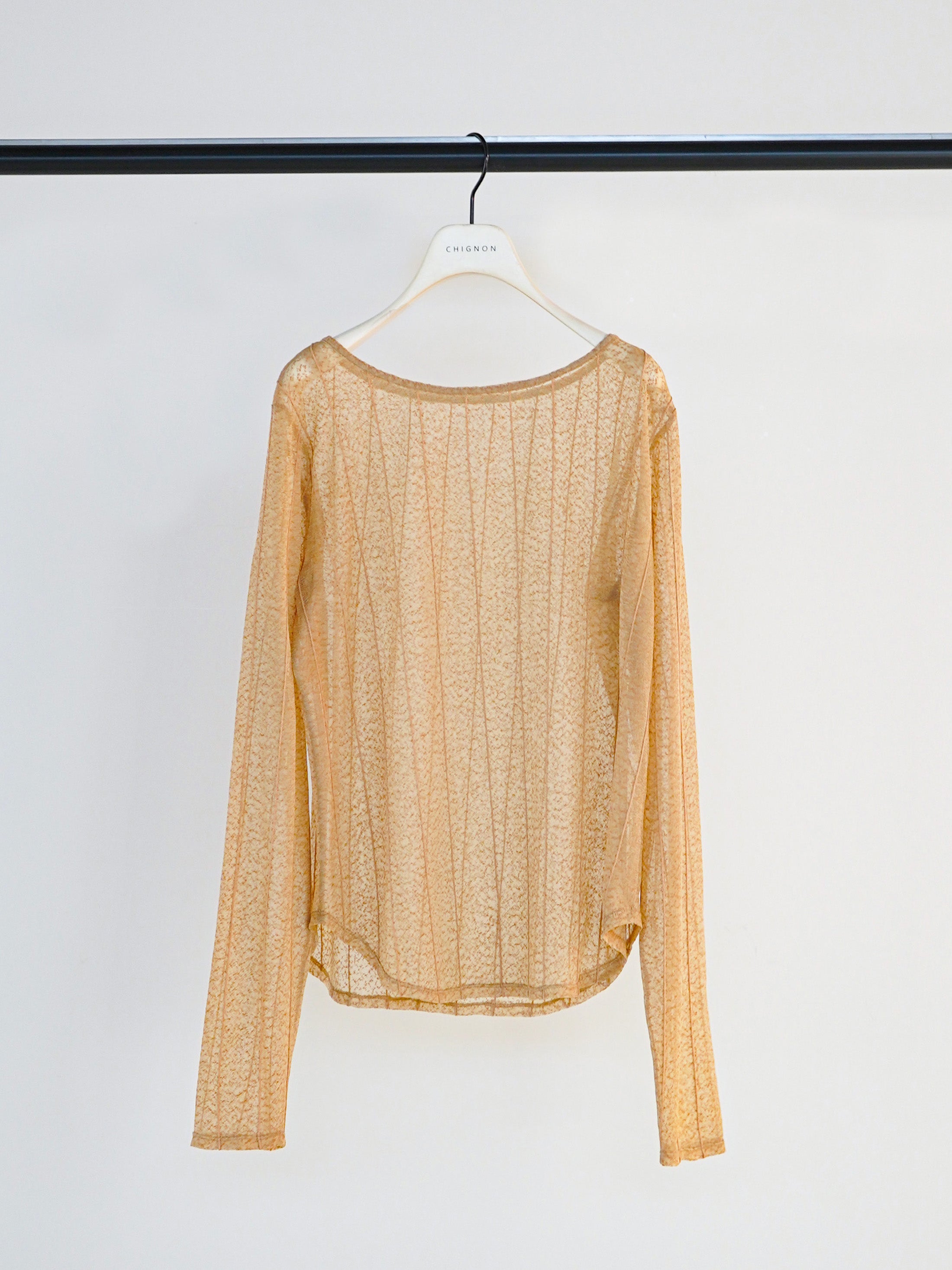 【CHIGNON】ストライプチュールトップス/8961-001KK