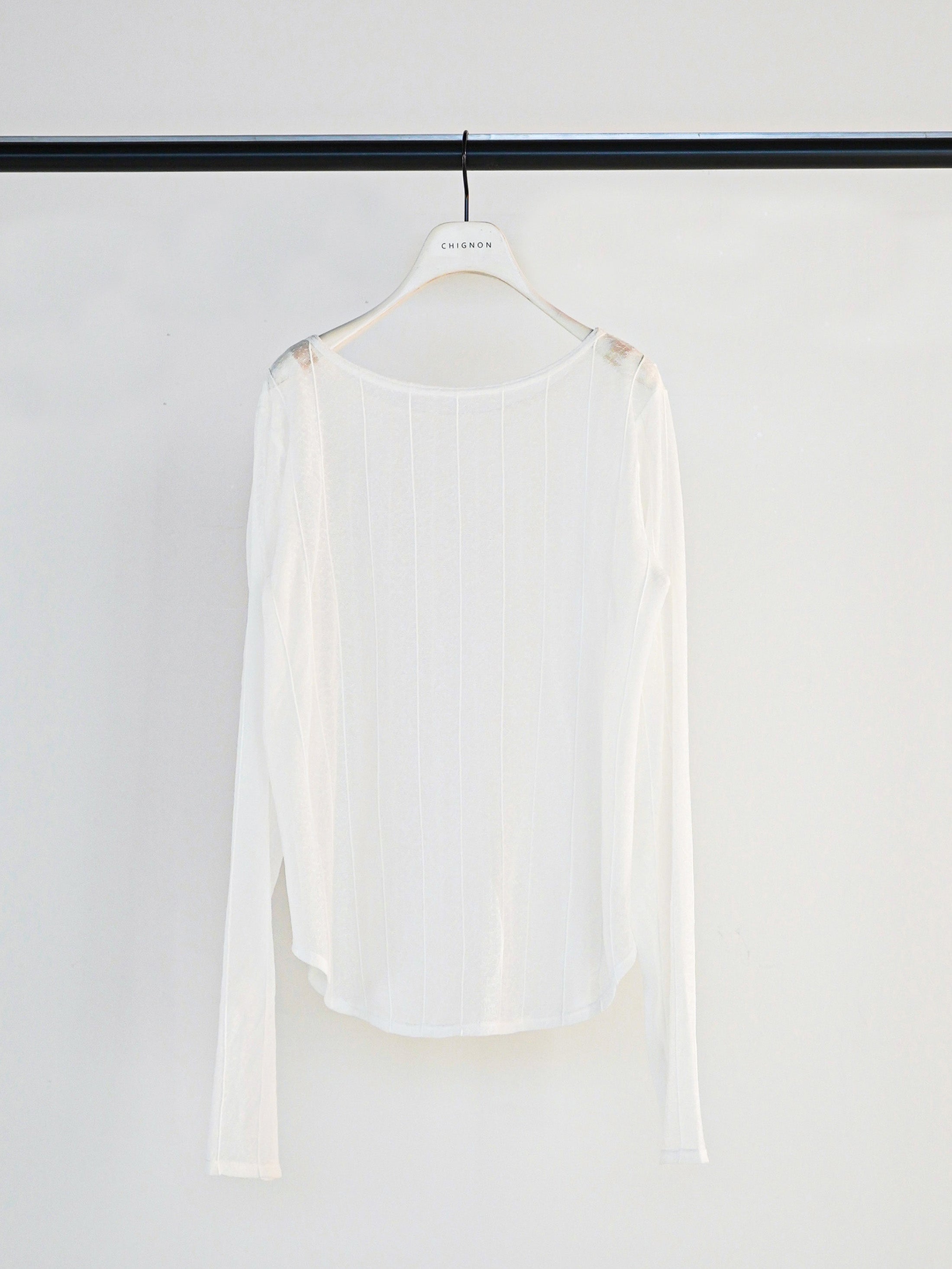 【CHIGNON】ストライプチュールトップス/8961-001KK