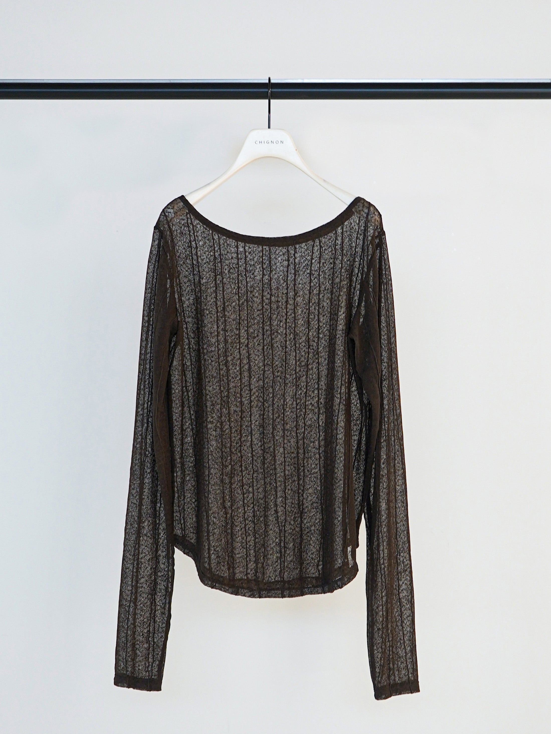 【CHIGNON】ストライプチュールトップス/8961-001KK