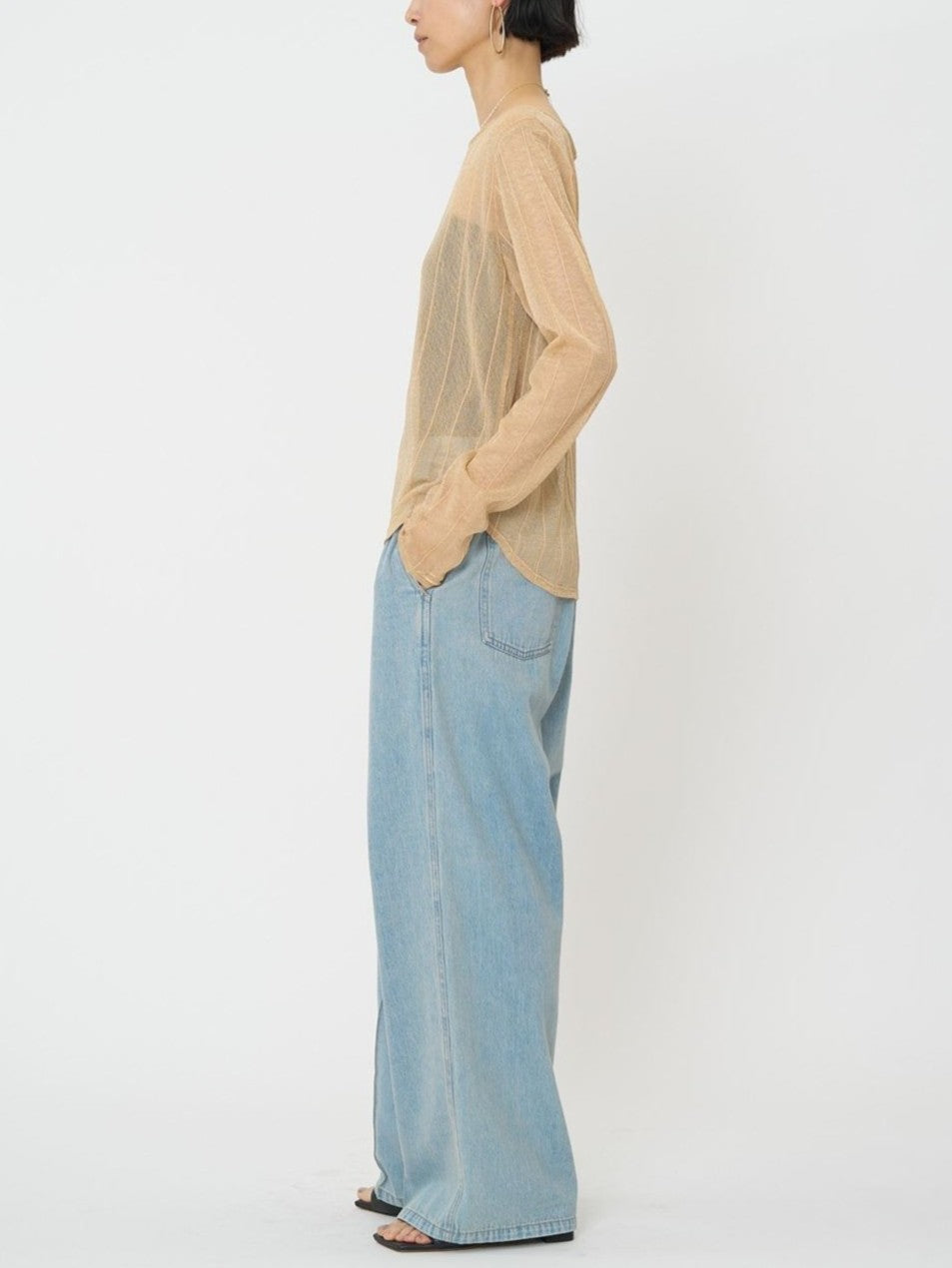 【CHIGNON】ストライプチュールトップス/8961-001KK