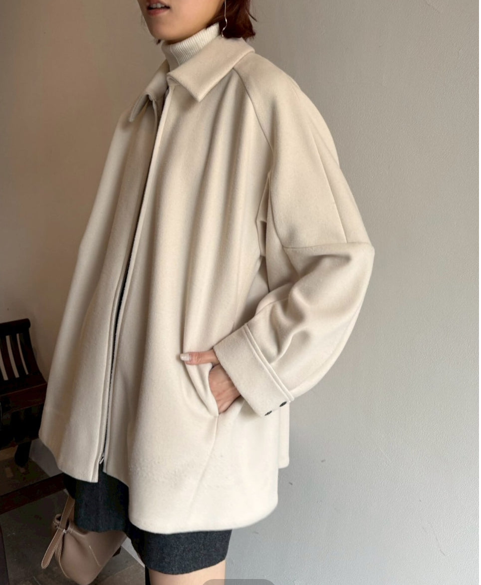 【cafune】メルトンジャージタックスリーブジャケット/545405