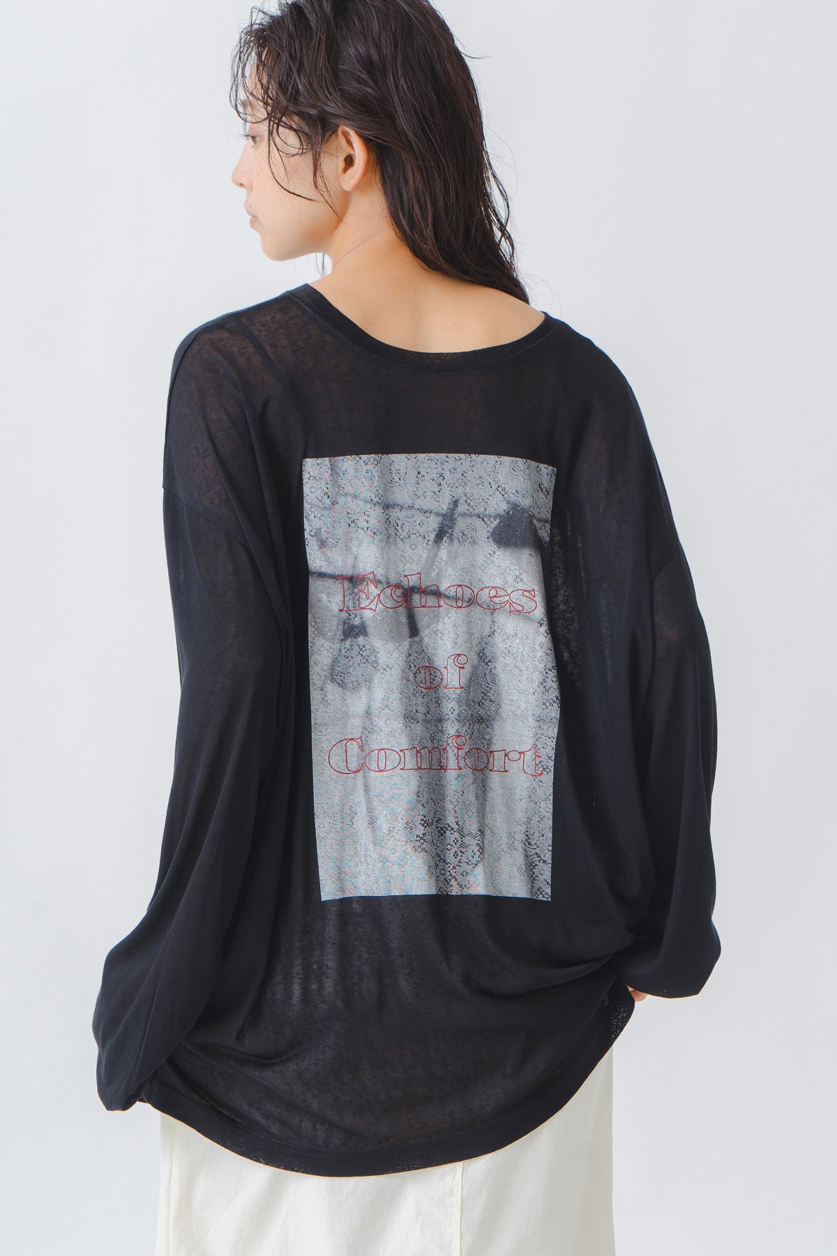 【WHYTO.】2wayシアープリントロングT/WHT27HCS4026