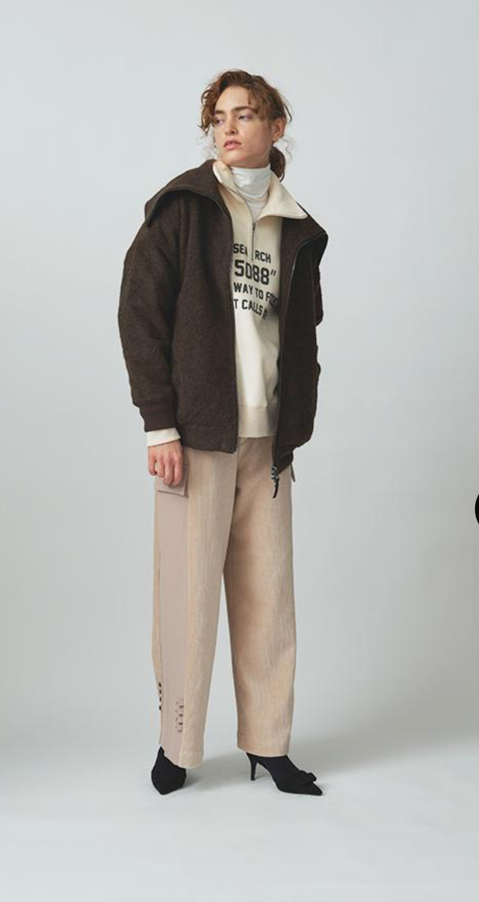 【ANGELINA】裏起毛ハーフジップ 25233-1717E