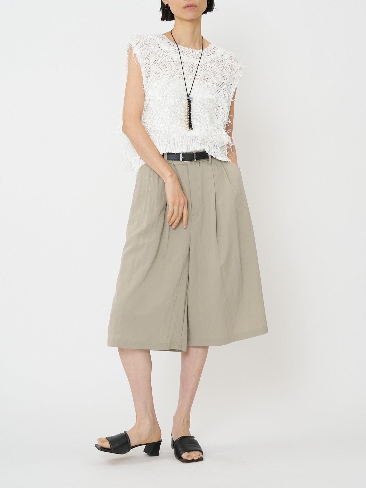 【CHIGNON】カットジャガードフリンジニットベスト/9261-091GS