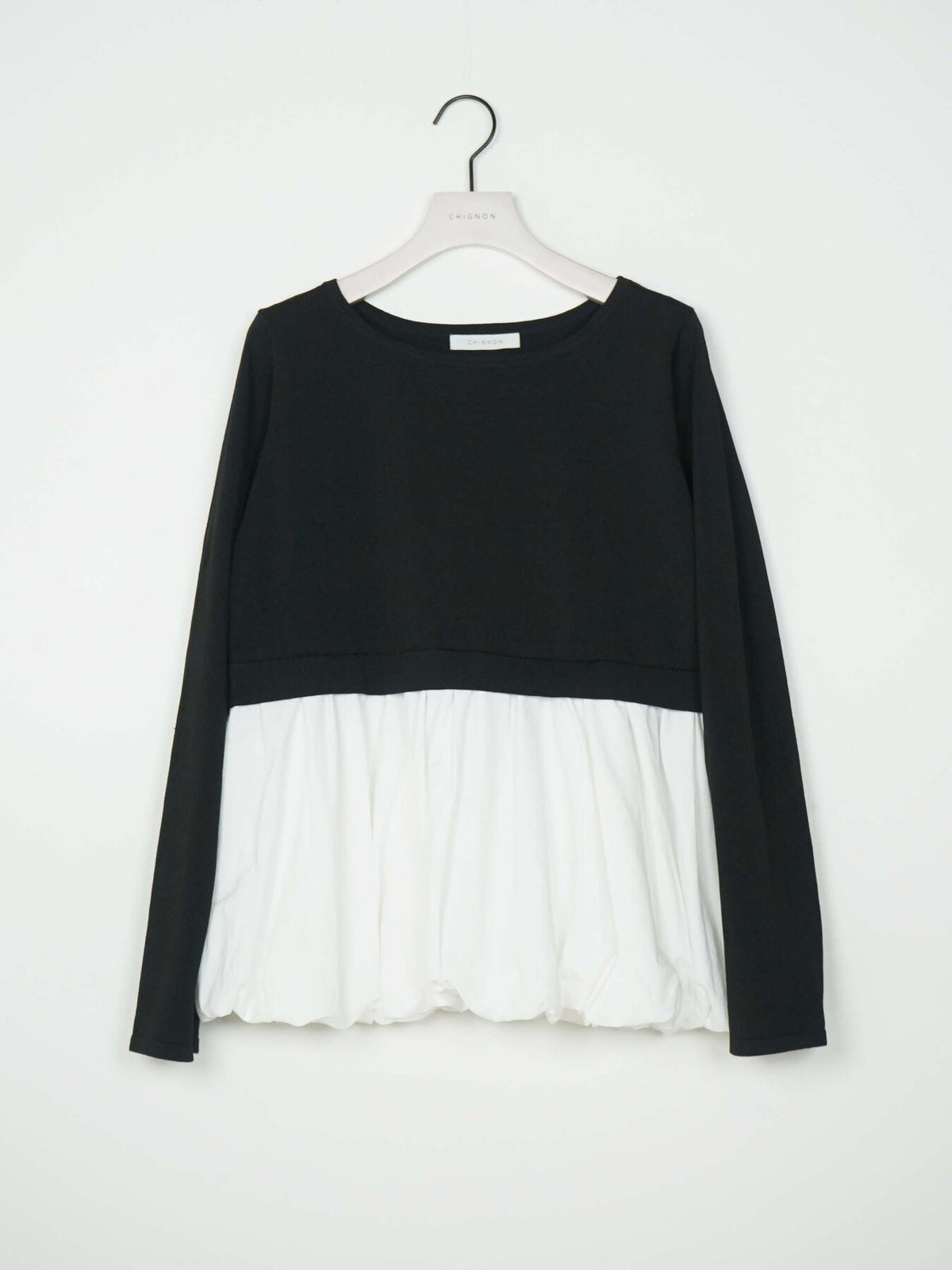 【CHIGNON】バルーンドッキングニットプルオーバー/9266-754GS