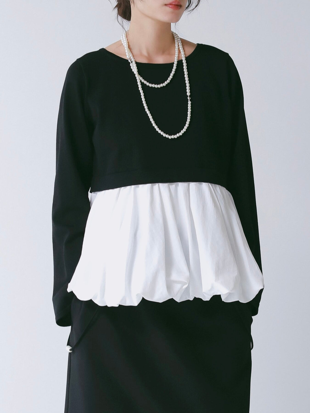 【CHIGNON】バルーンドッキングニットプルオーバー/9266-754GS