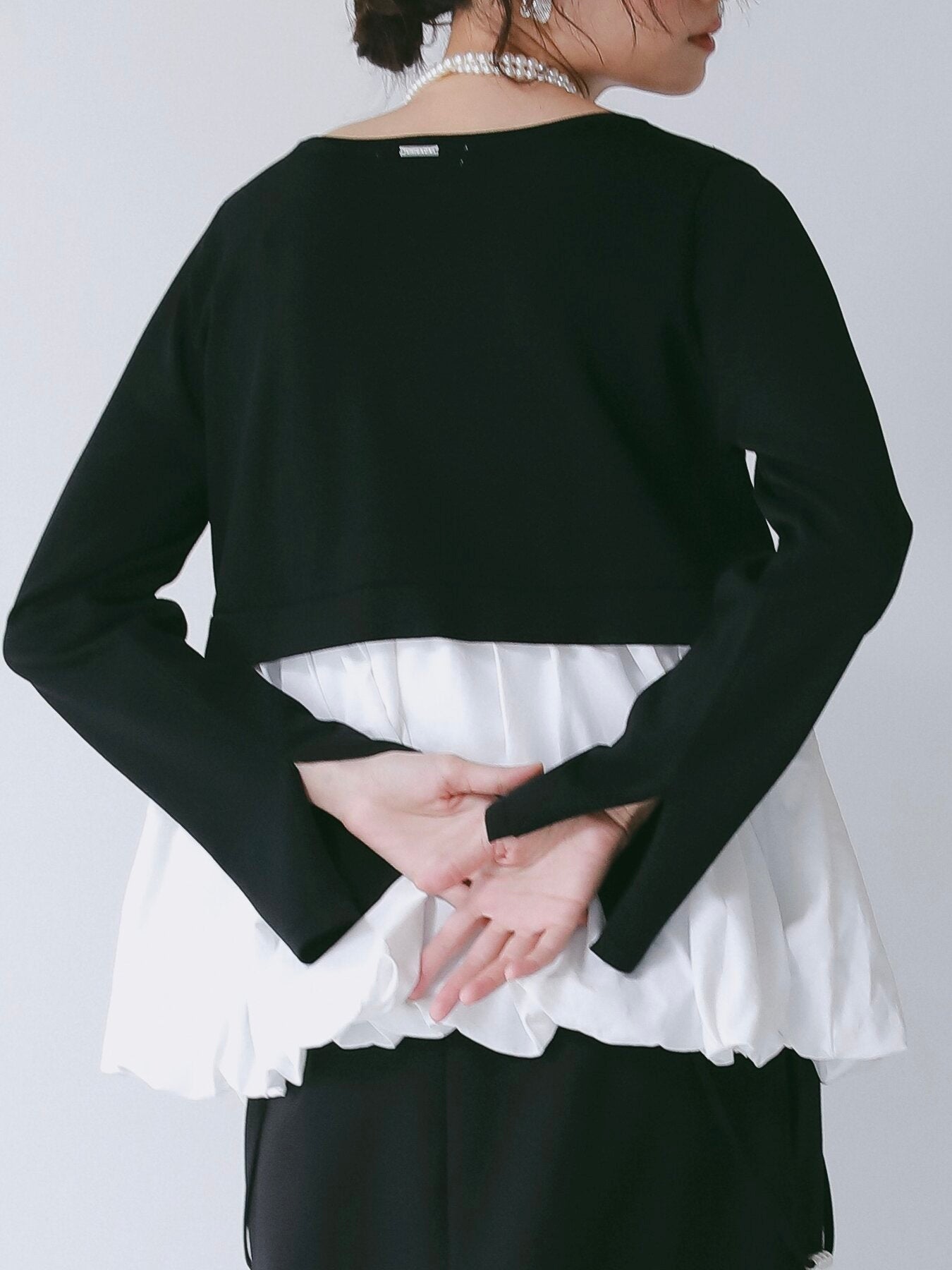 【CHIGNON】バルーンドッキングニットプルオーバー/9266-754GS