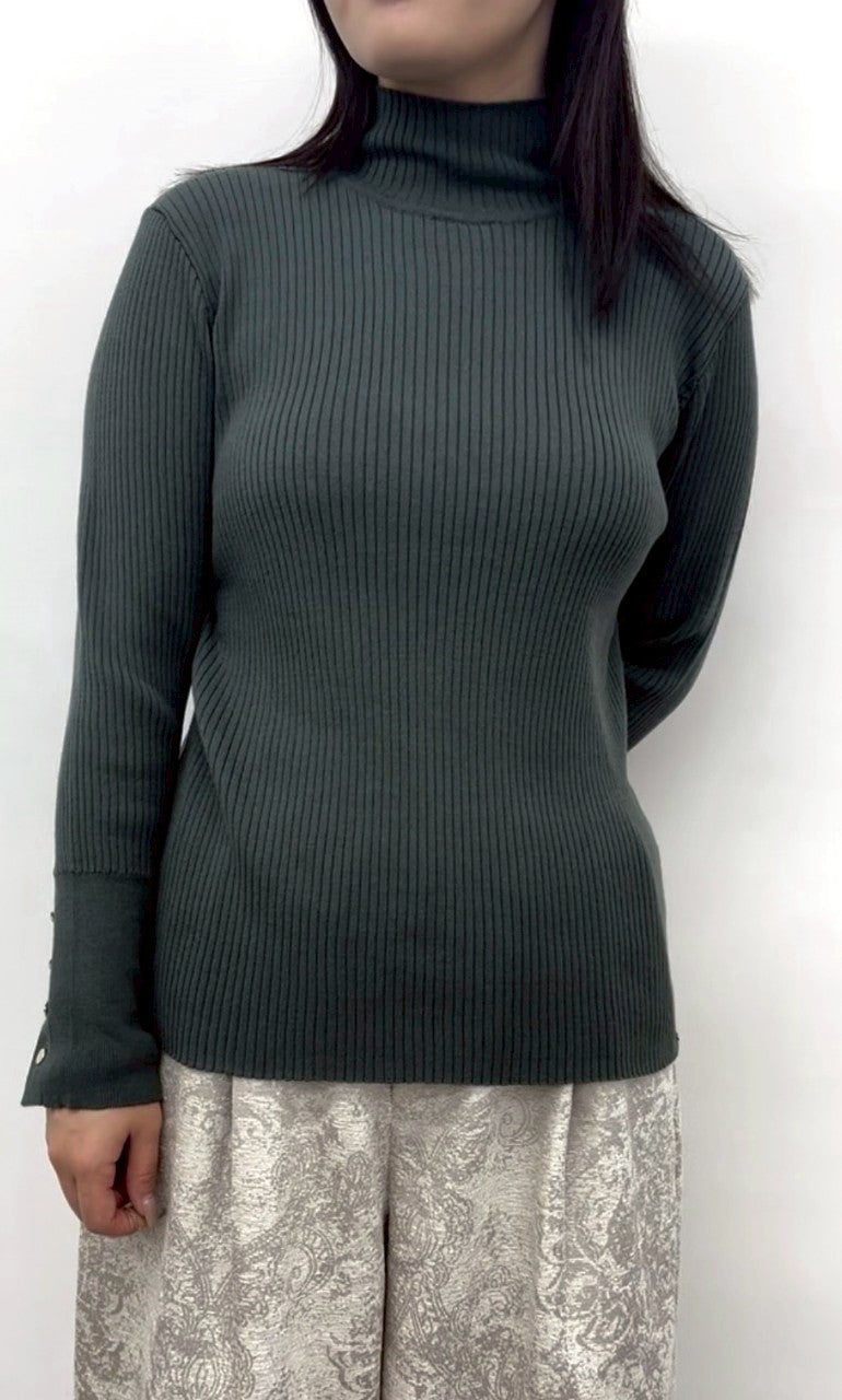 【CLOCHE】リブハイネックニット/552-85576