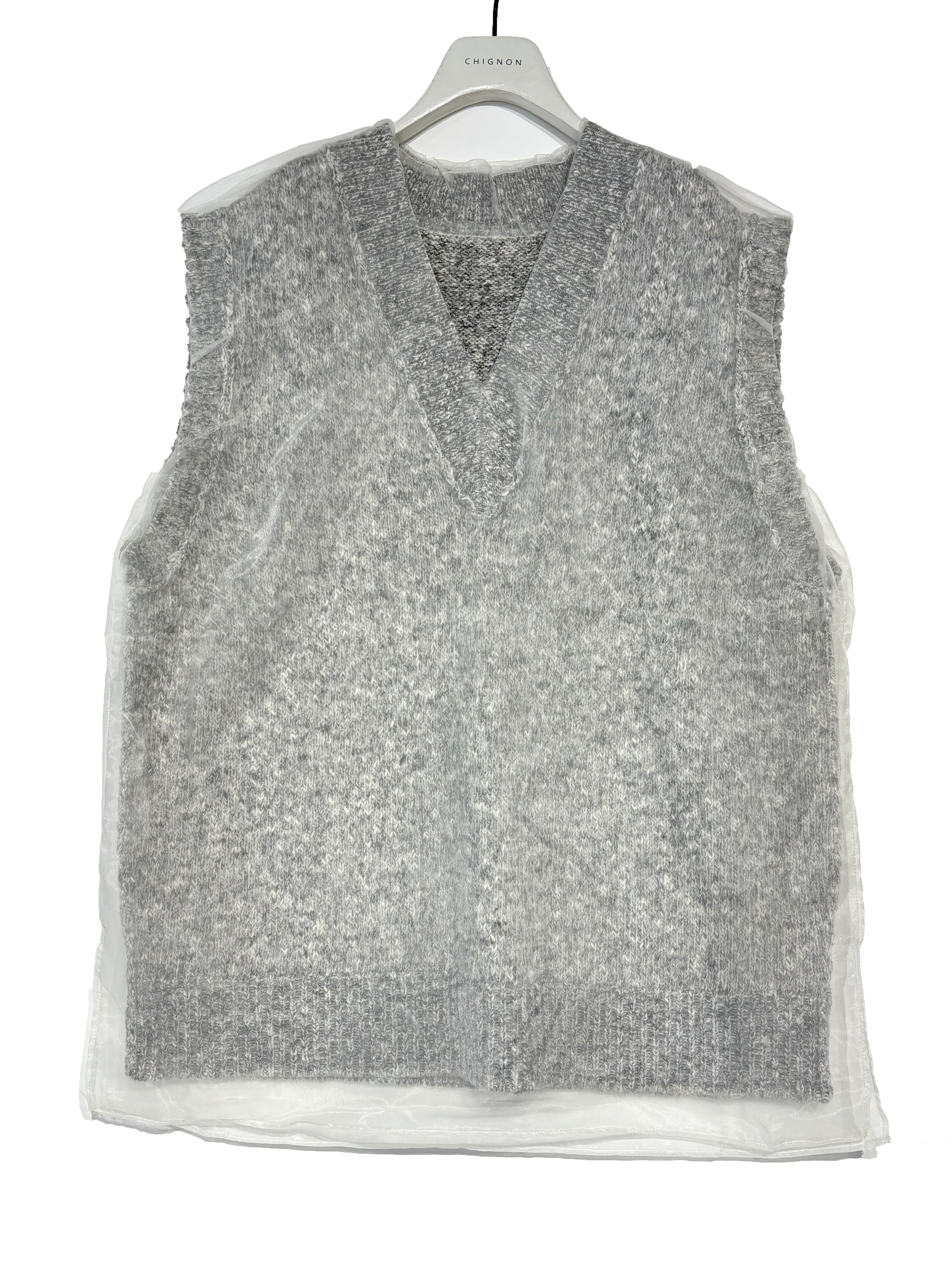 【CHIGNON】リバーオーガンドッキングベスト/9554-083JR