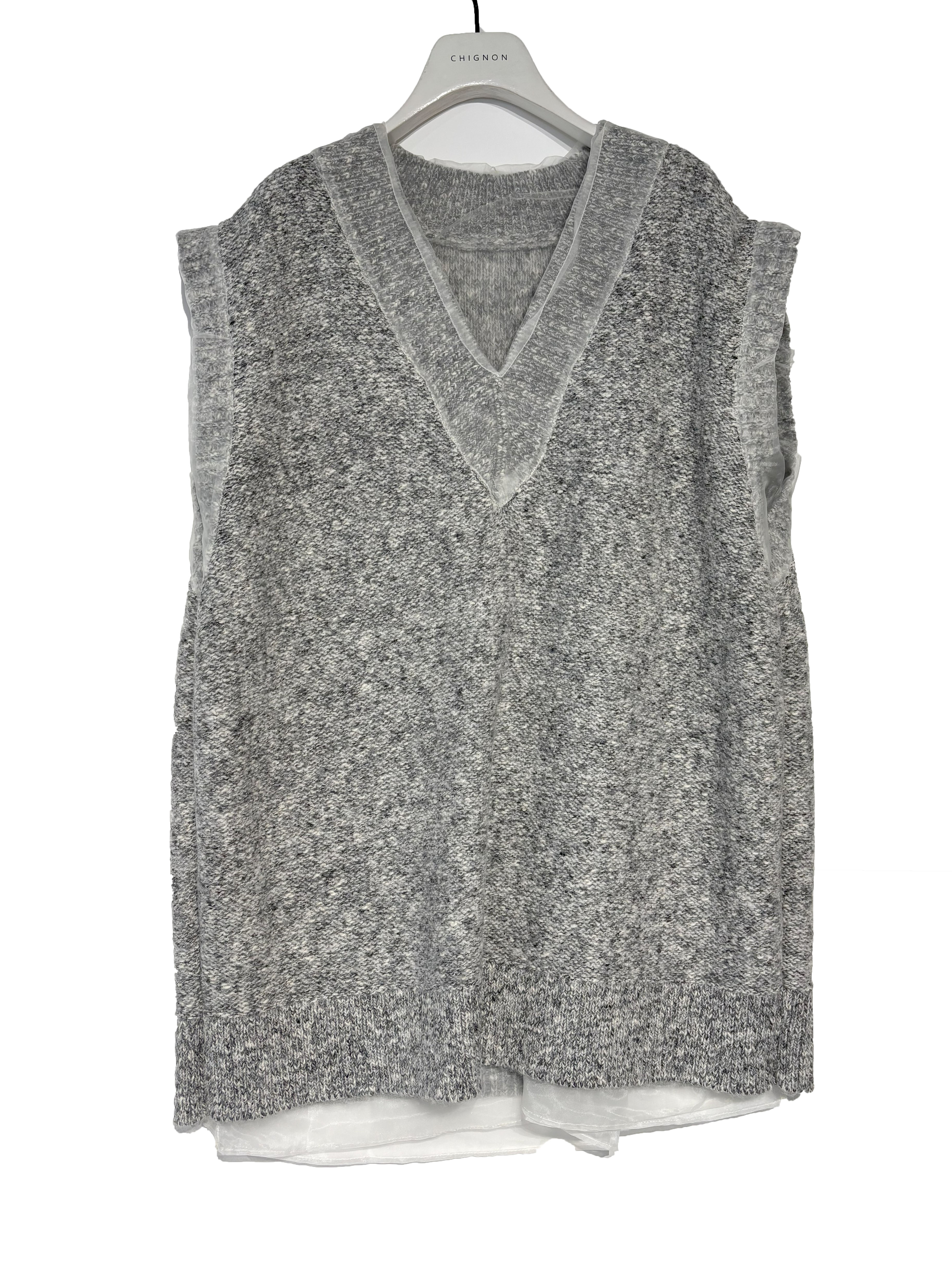 【CHIGNON】リバーオーガンドッキングベスト/9554-083JR