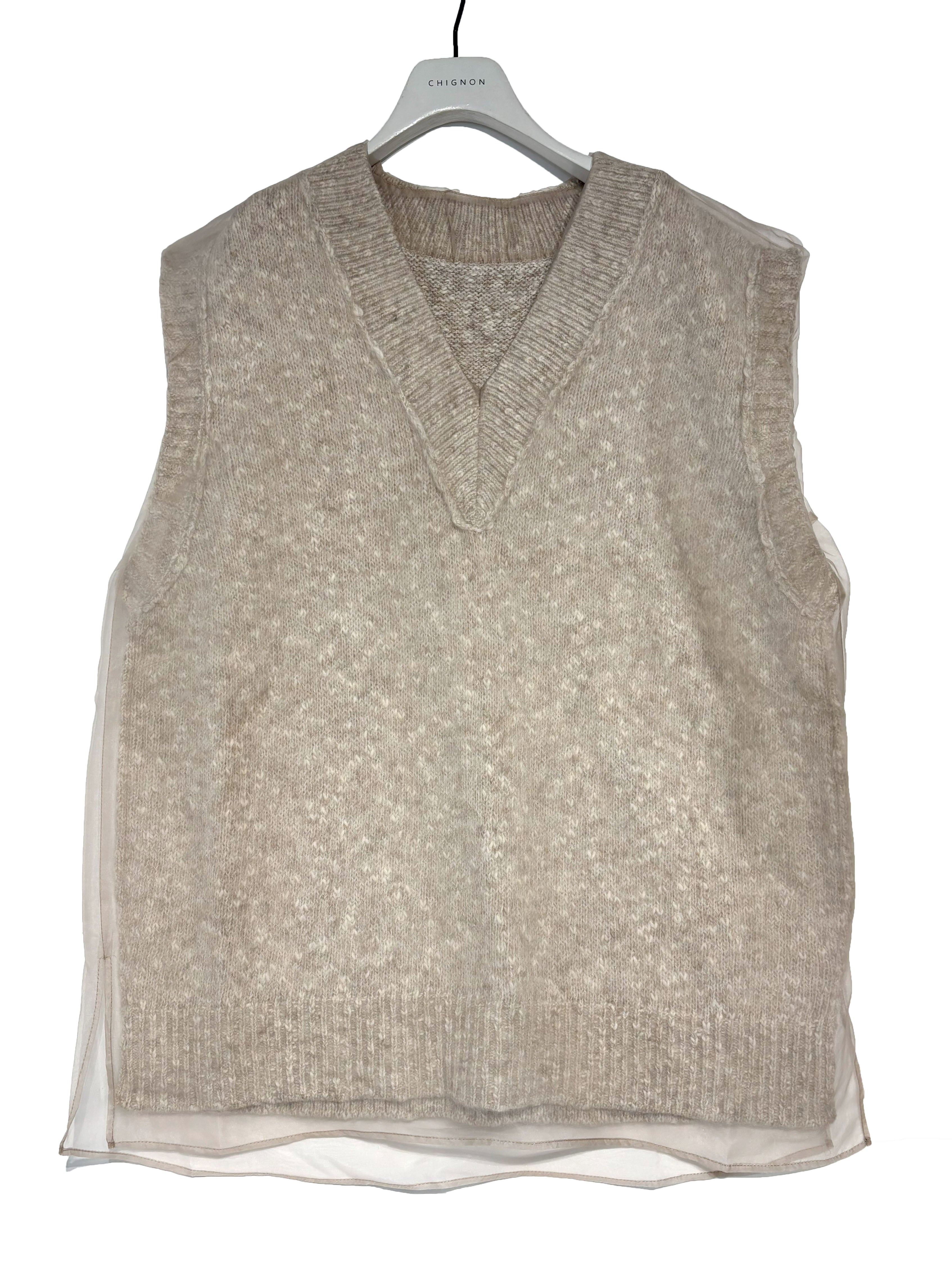 【CHIGNON】リバーオーガンドッキングベスト/9554-083JR