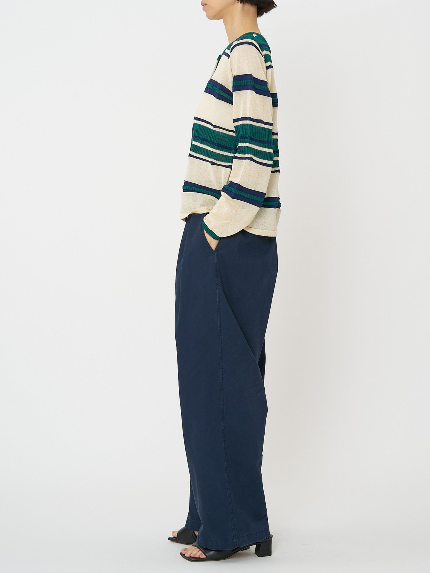 【CHIGNON】マルチボーダーカーディガン/9561-090GS