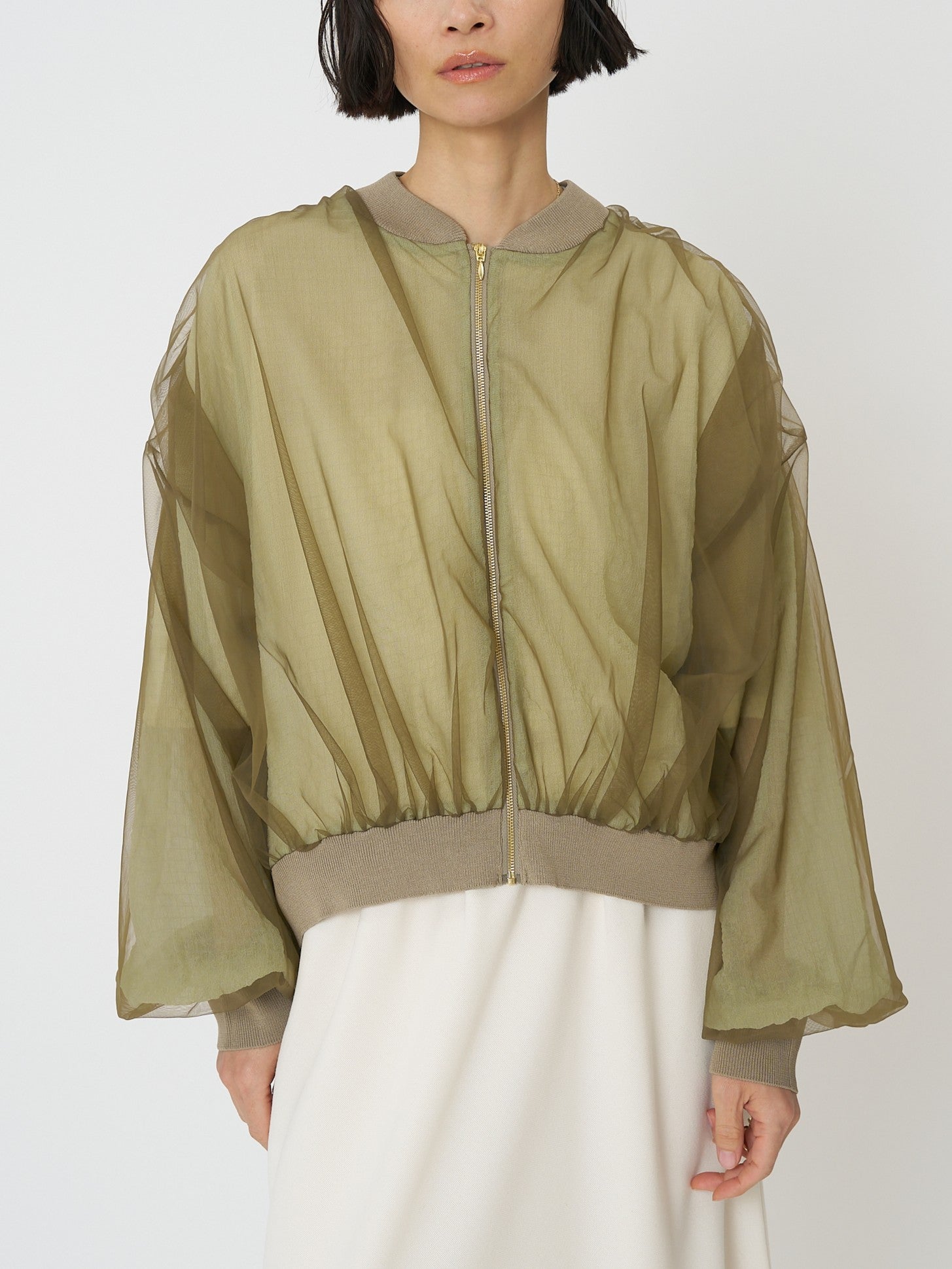 【CHIGNON】チュールボリュームブルゾン/9861-093GS