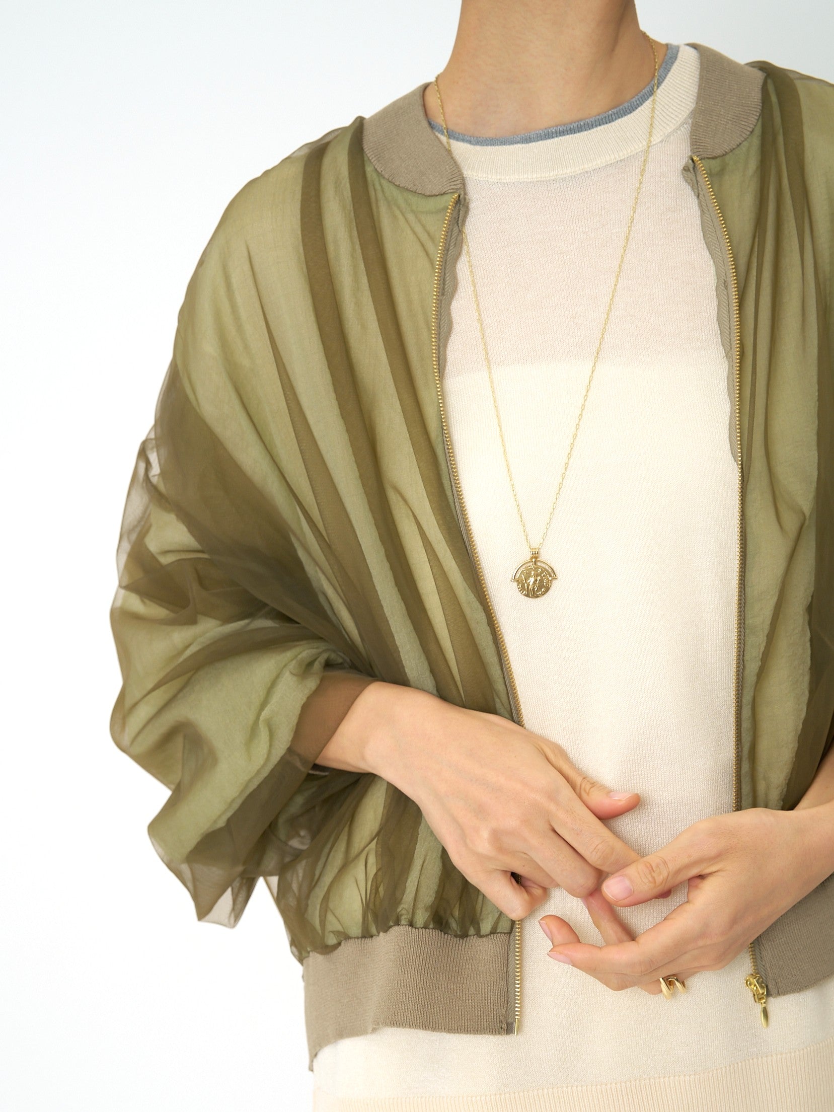 【CHIGNON】チュールボリュームブルゾン/9861-093GS