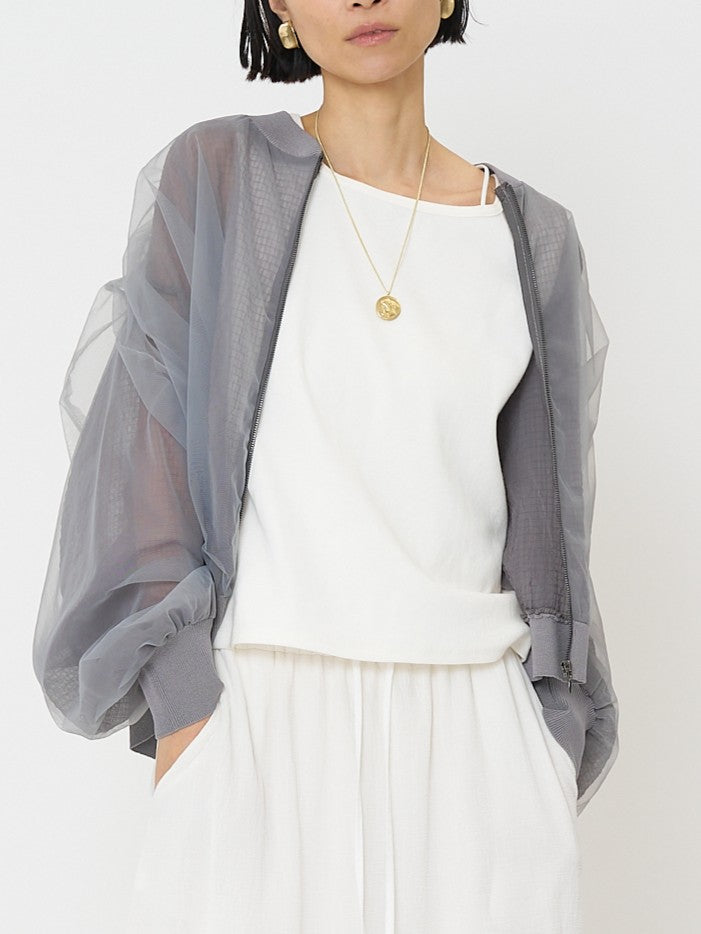 【CHIGNON】チュールボリュームブルゾン/9861-093GS