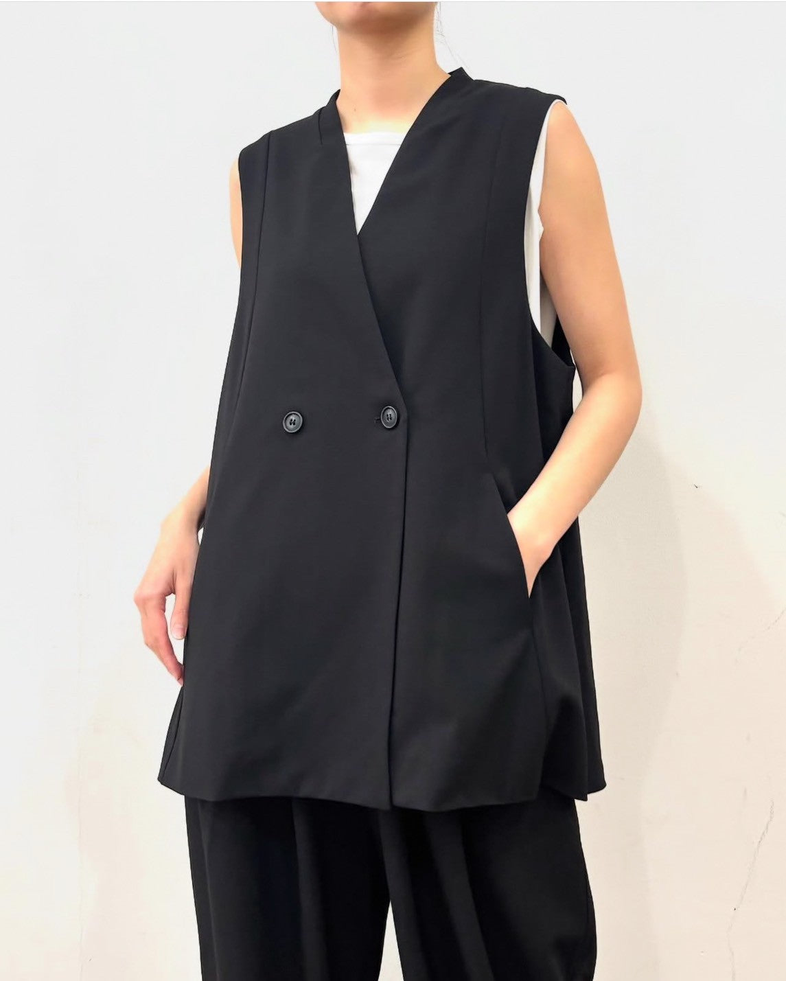 【siro de labonte】ノーカラーベスト/R543302