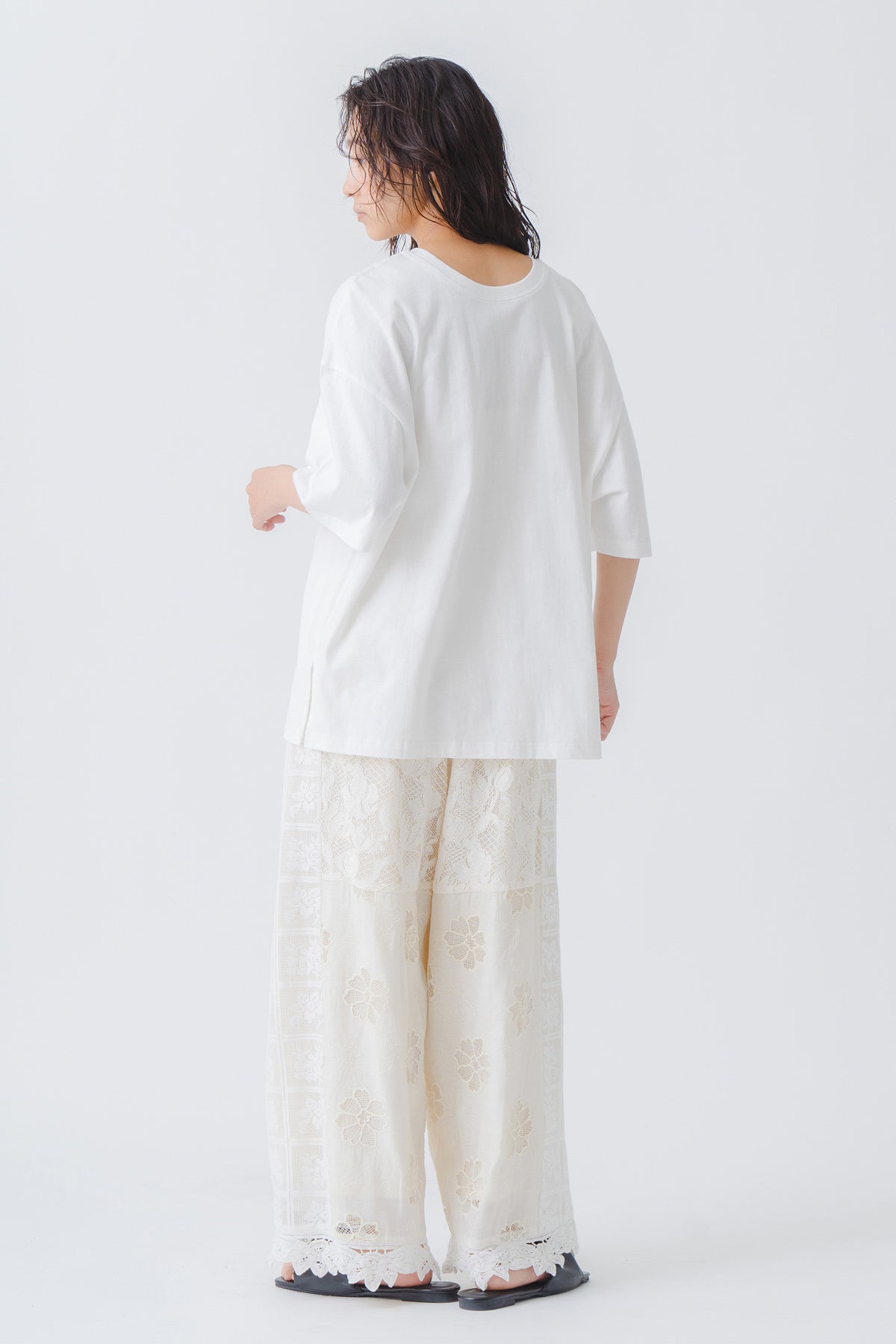 【WHYTO.】レースコンビネーションパンツ/WHT27HPT4091