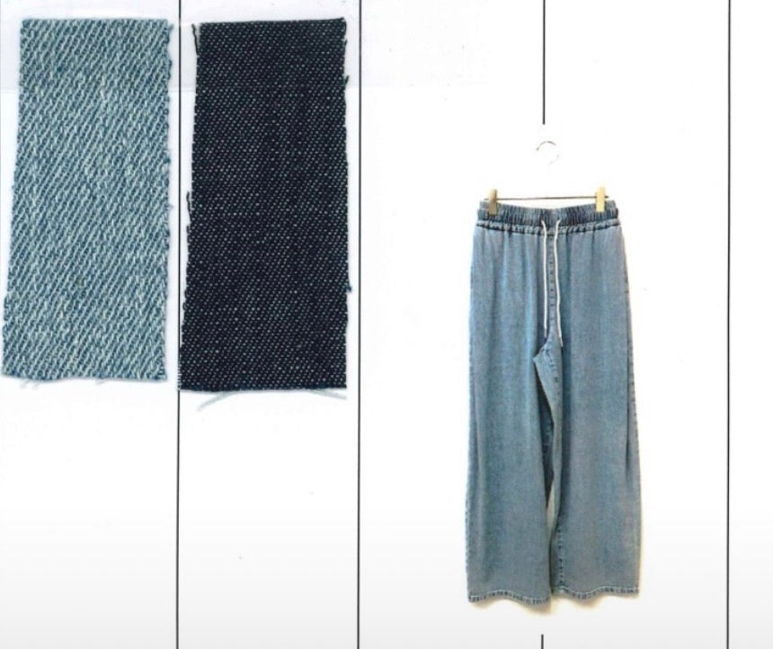 【PASSIONE】麻混サイドタックデニムパンツ/26610