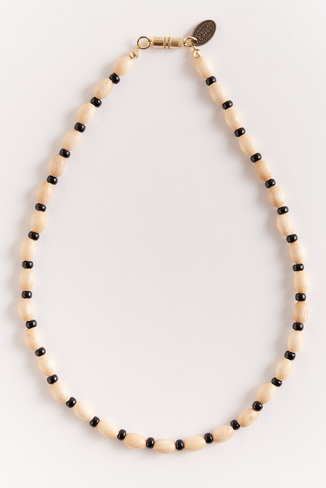 【STELLA CIFFON】ウッドビーズショートネックレス/AST2-26N03