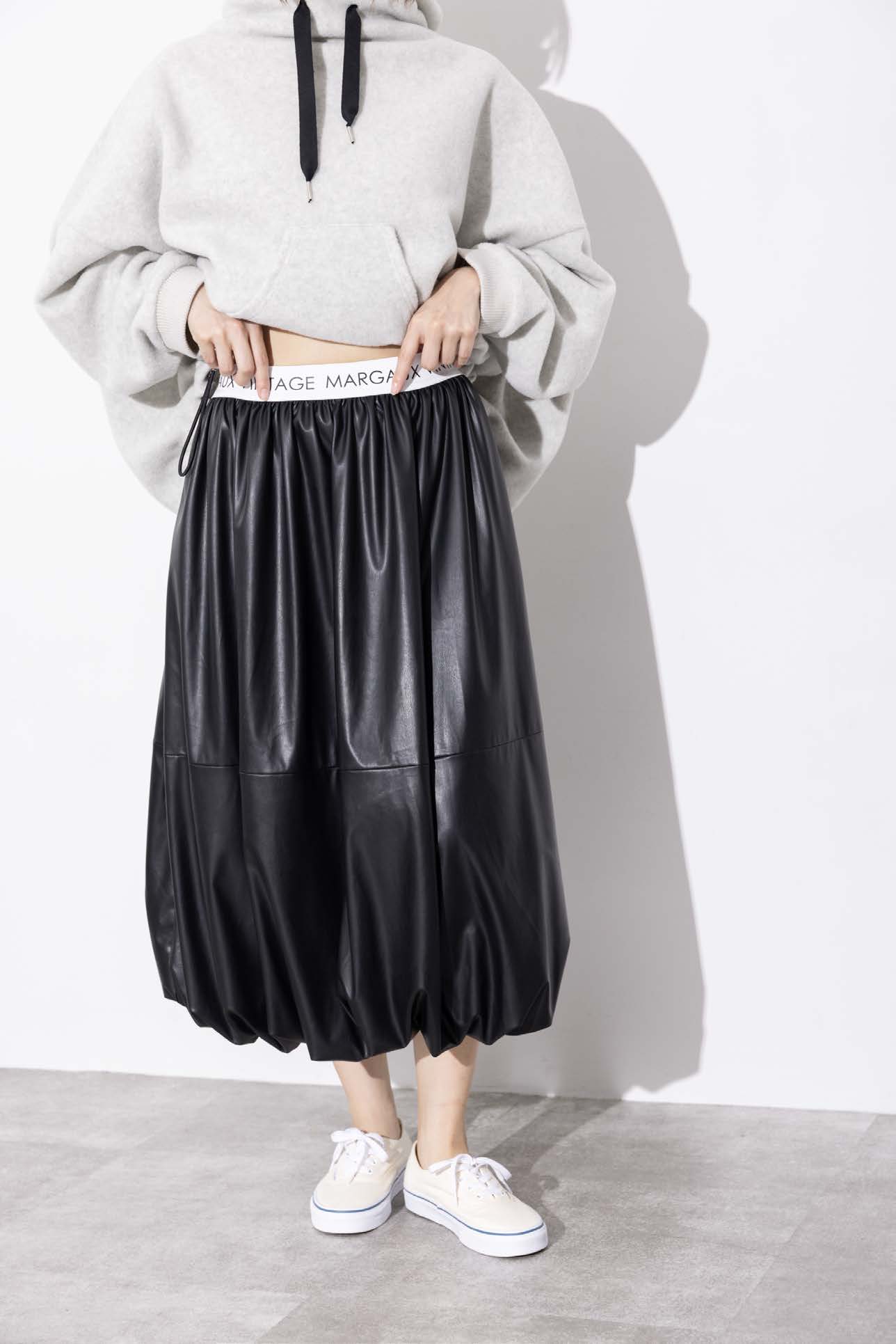 【MARGAUX VINTAGE】バルーンレザースカート/MG SK-25120-A