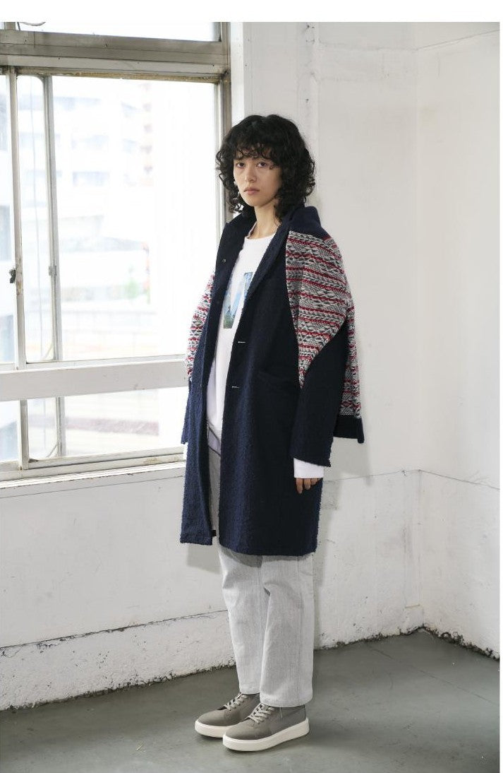 【WYTE】グランジ ジオメトリックタートルネックニット/10-30110