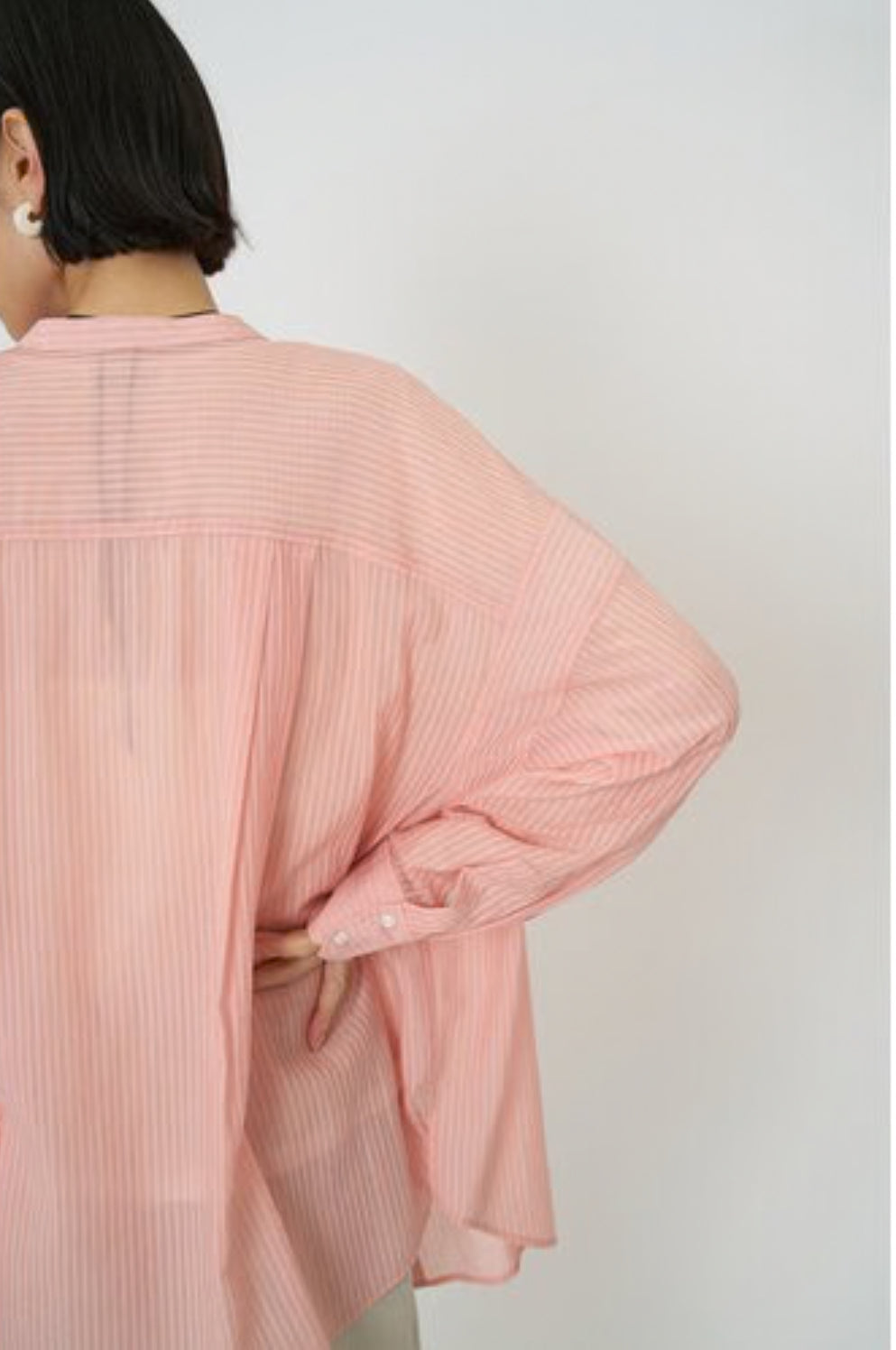 【CHIGNON】シアーストライプオーバーシャツ/1861-005KK