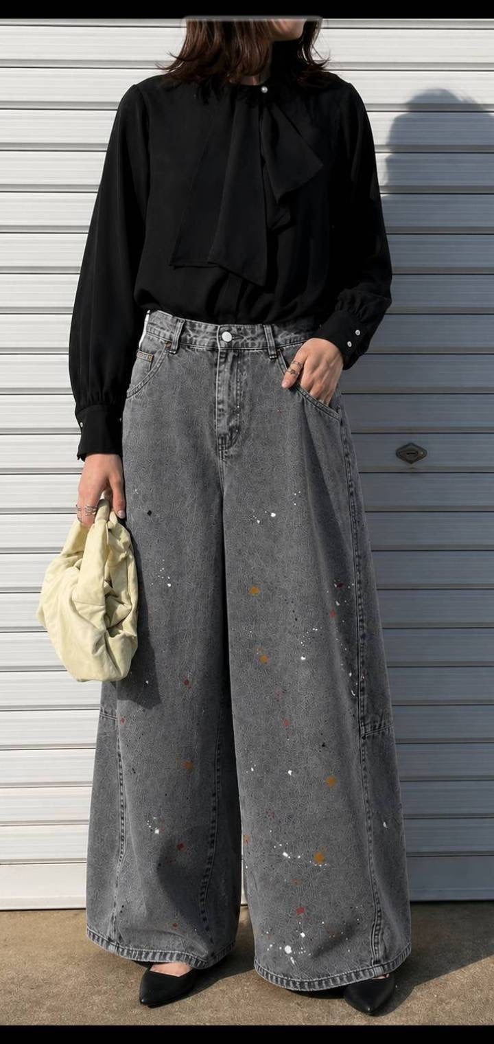 【再入荷予約】【CYNICAL】ペイントバレルデニムパンツ(新色追加)/652-96030