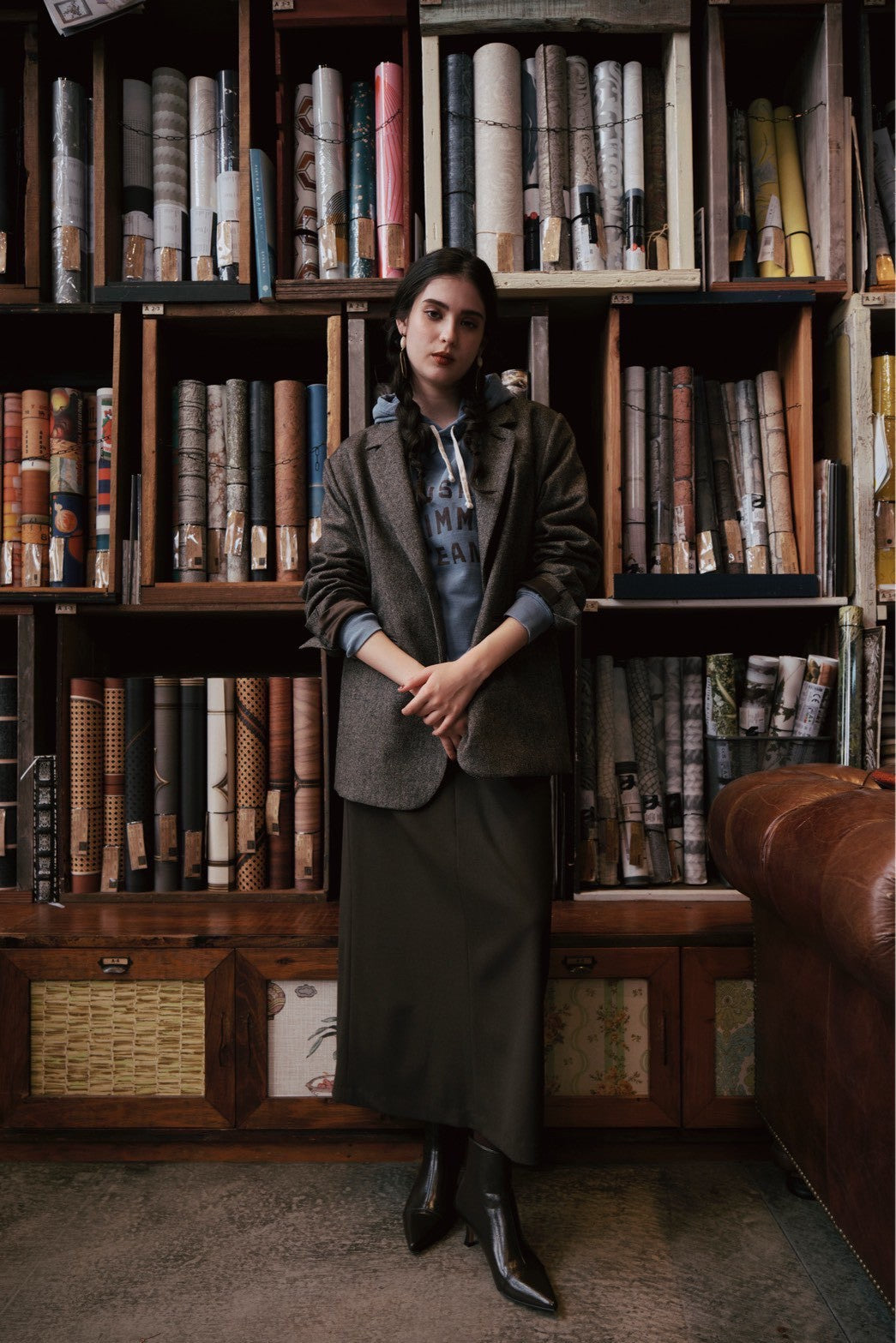 【LE MÉLANGE】ミニ裏毛パーカー /8541008