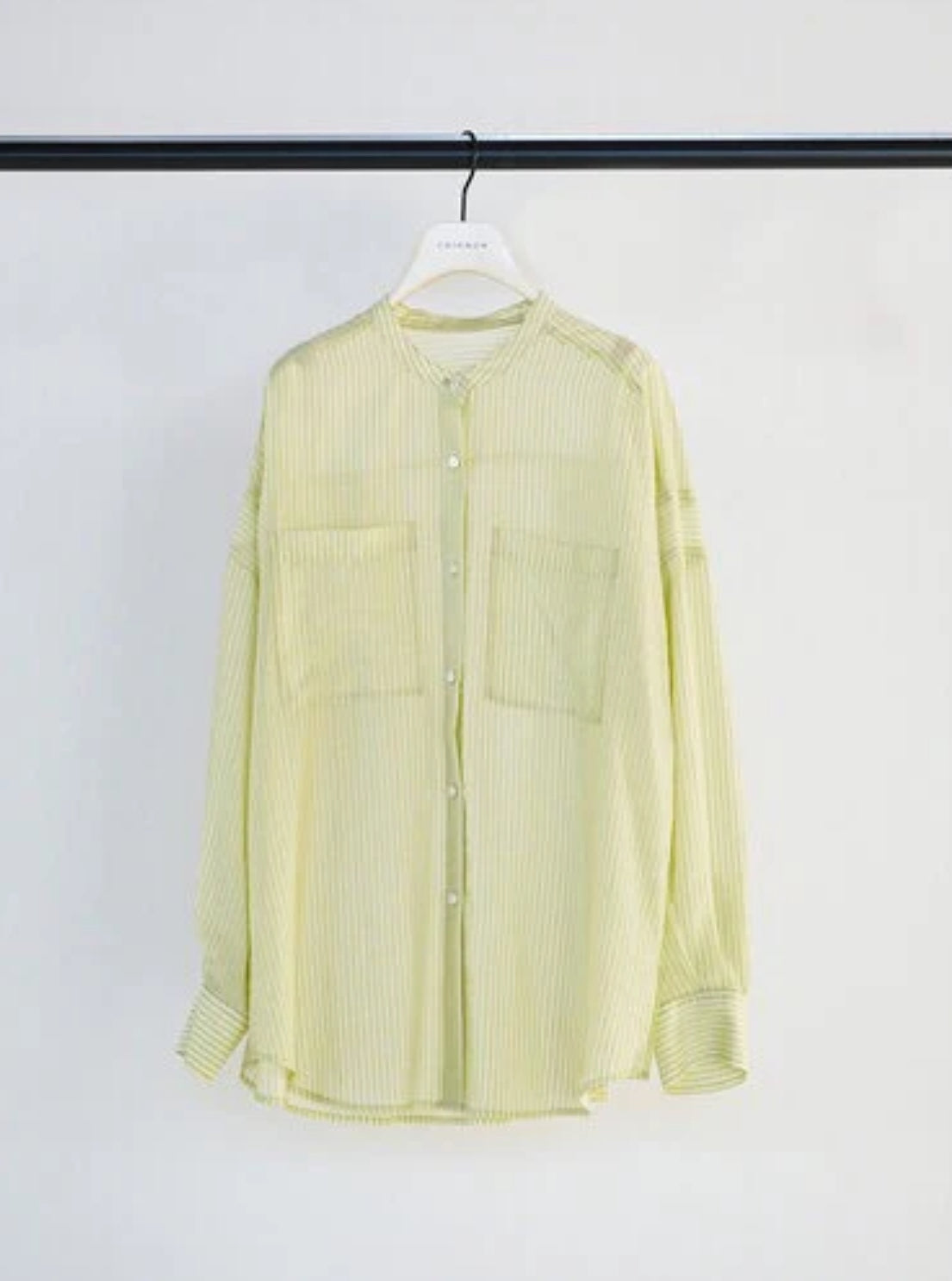 【CHIGNON】シアーストライプオーバーシャツ/1861-005KK