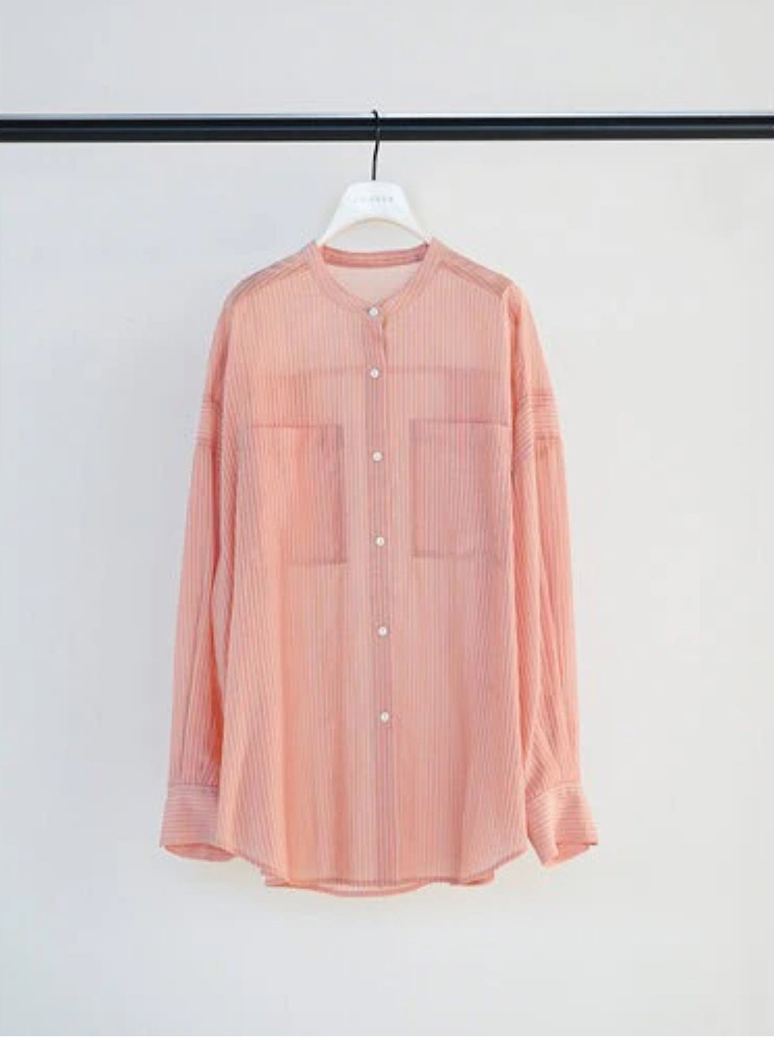 【CHIGNON】シアーストライプオーバーシャツ/1861-005KK