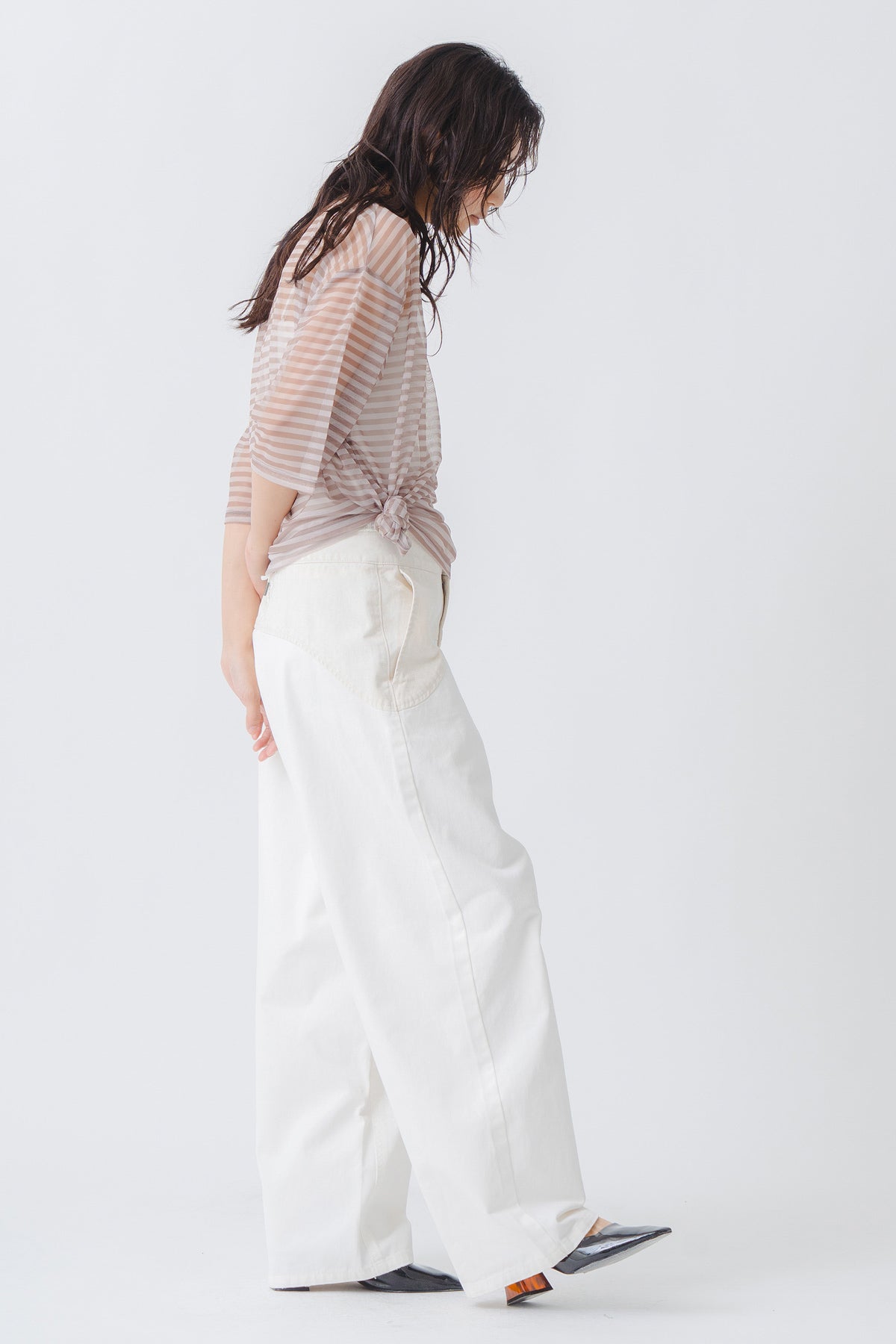 【WHYTO.】シアーボーダーT/WHT27HCS4034