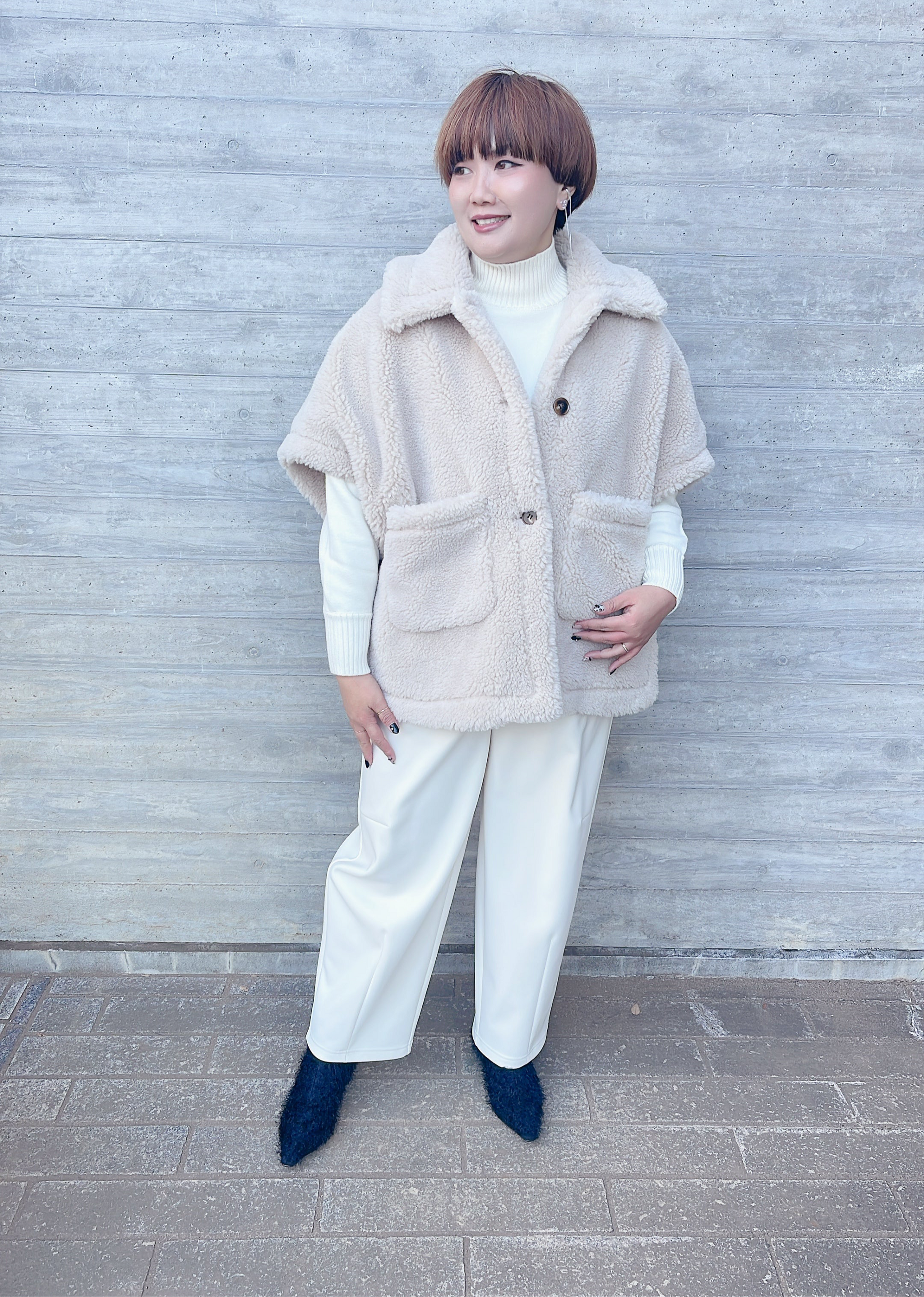 Dignite Collier】ボアケープベスト/80256591