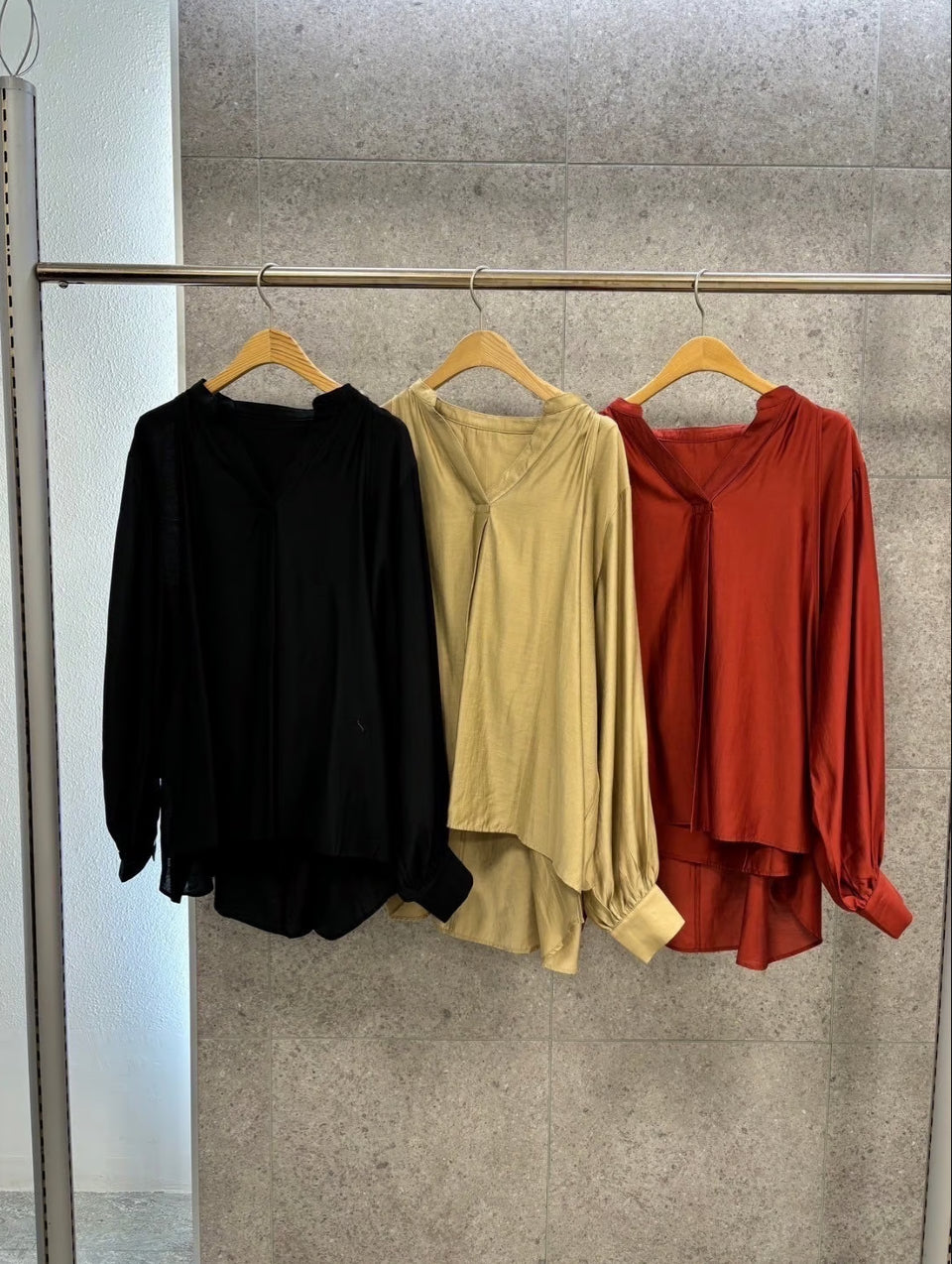 【ROSIEE】レイヤード風スキッパーブラウス/ R072704