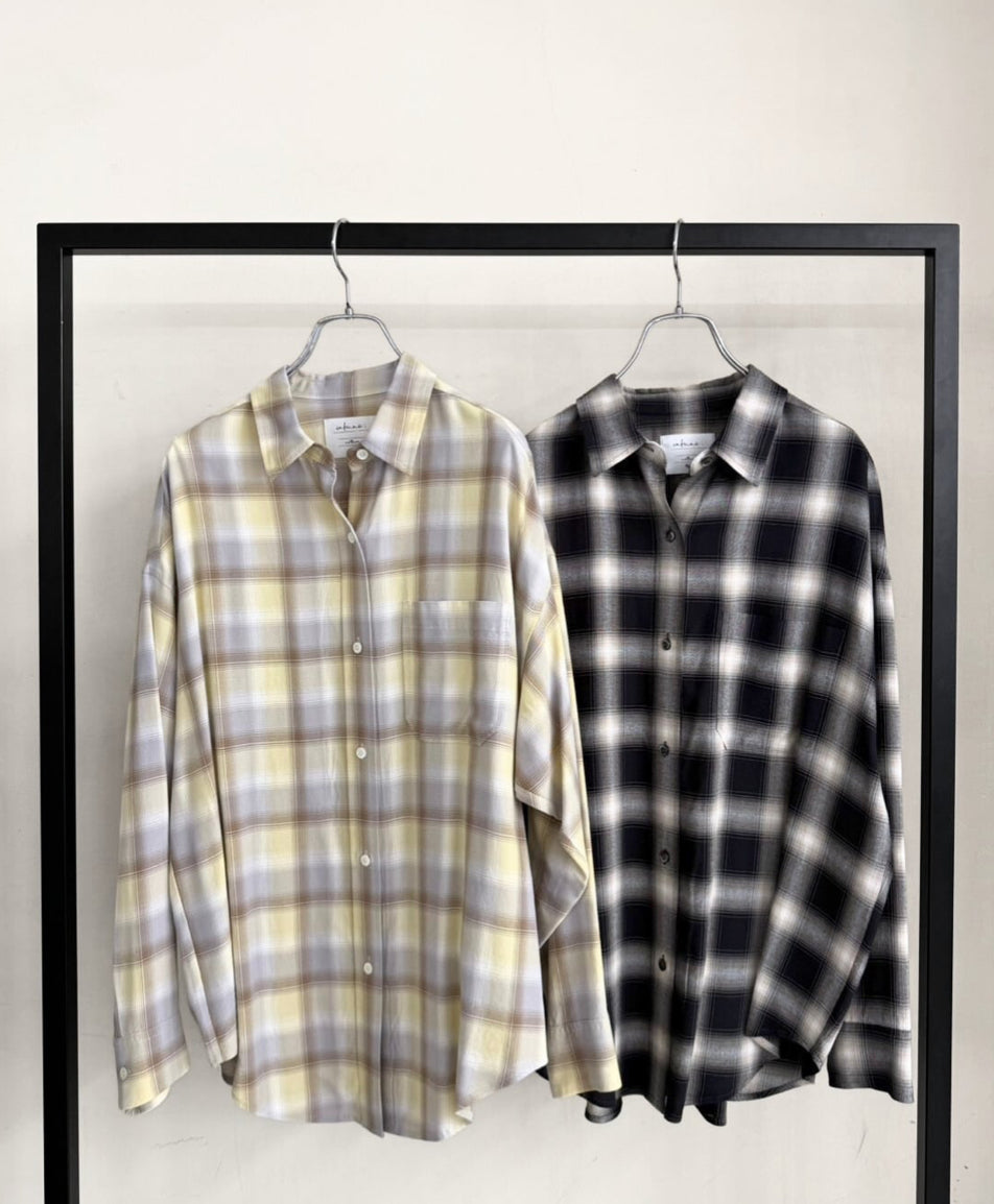 【cafune】セルロースチェックシャツ/535943