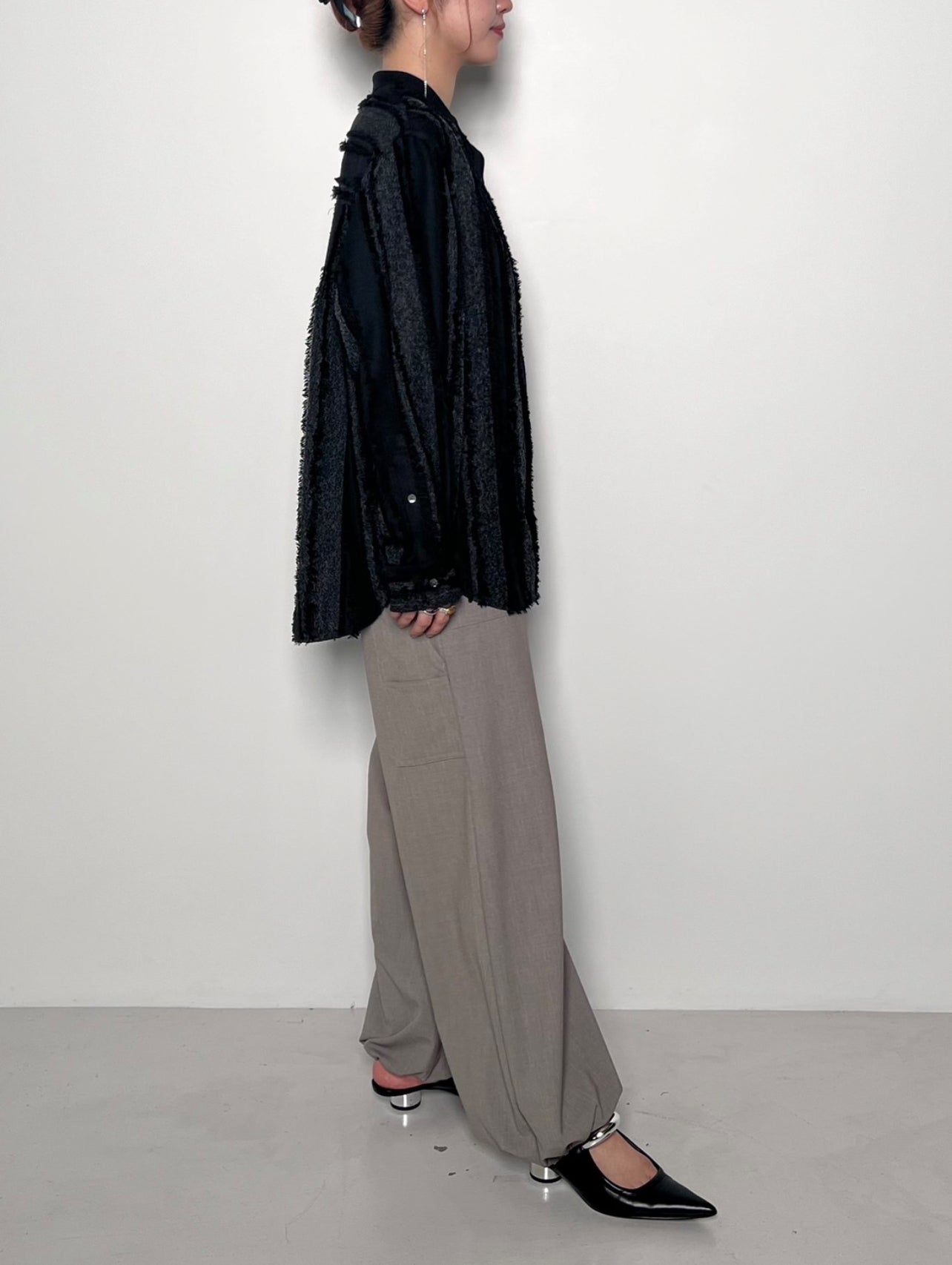 【CHIGNON】ジャガードストライプシャツ/1755-224KK