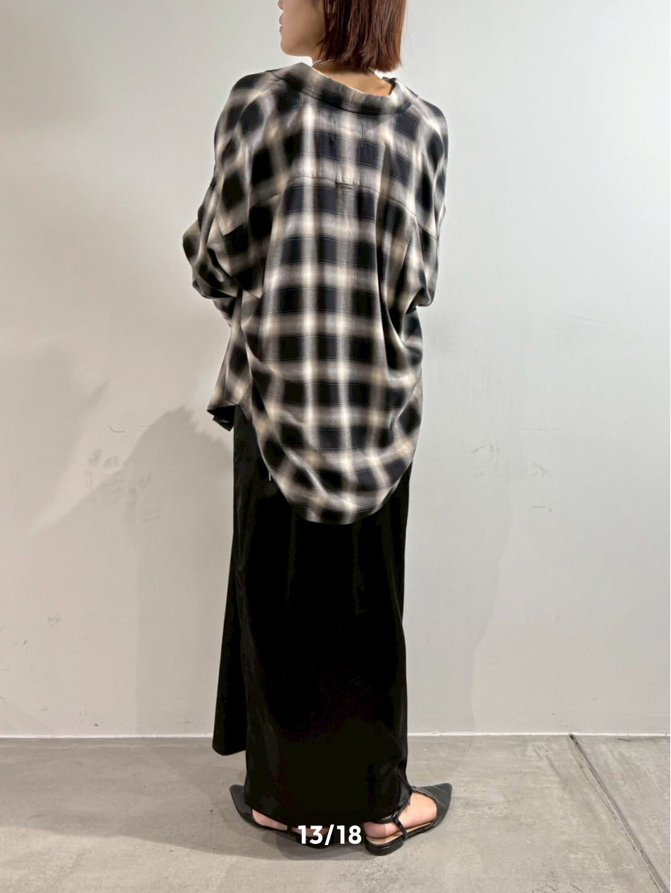 【cafune】セルロースチェックシャツ/535943