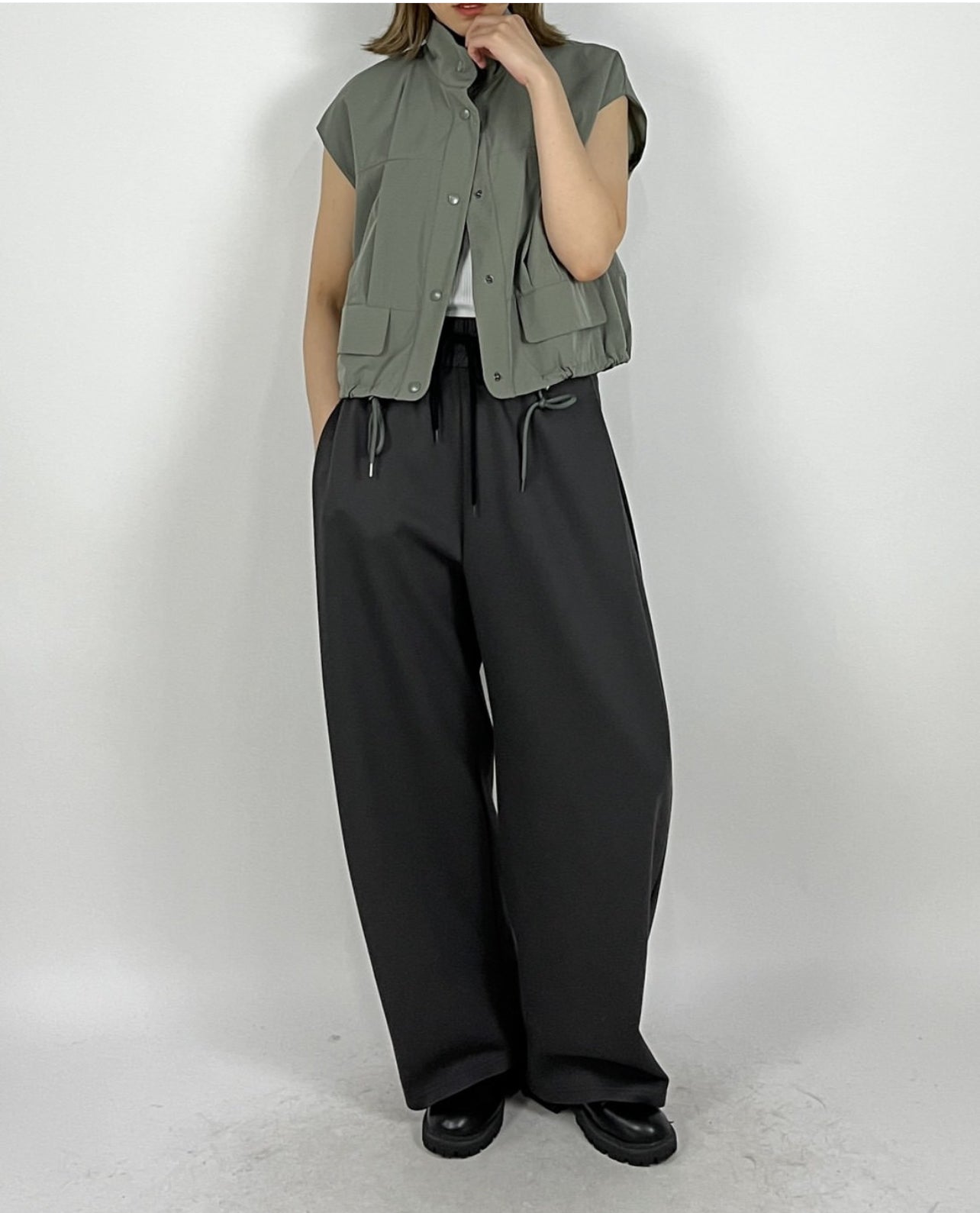 PASSIONE】サイドタックカーブパンツ/536629