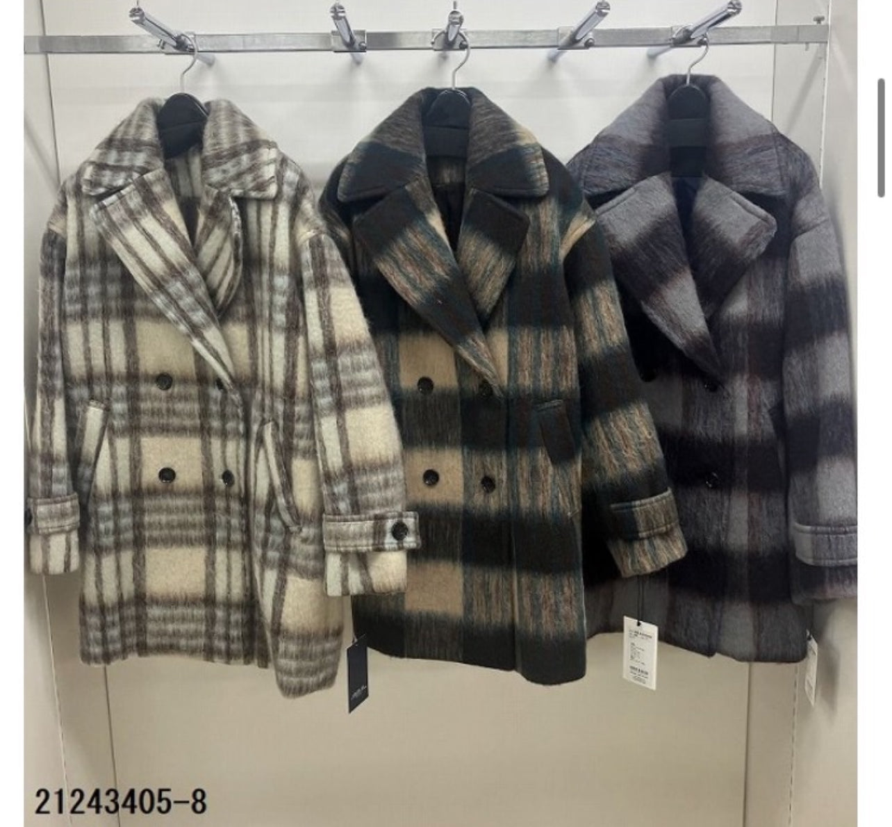 シャギーチェックPコート C'EST MOI/21243405