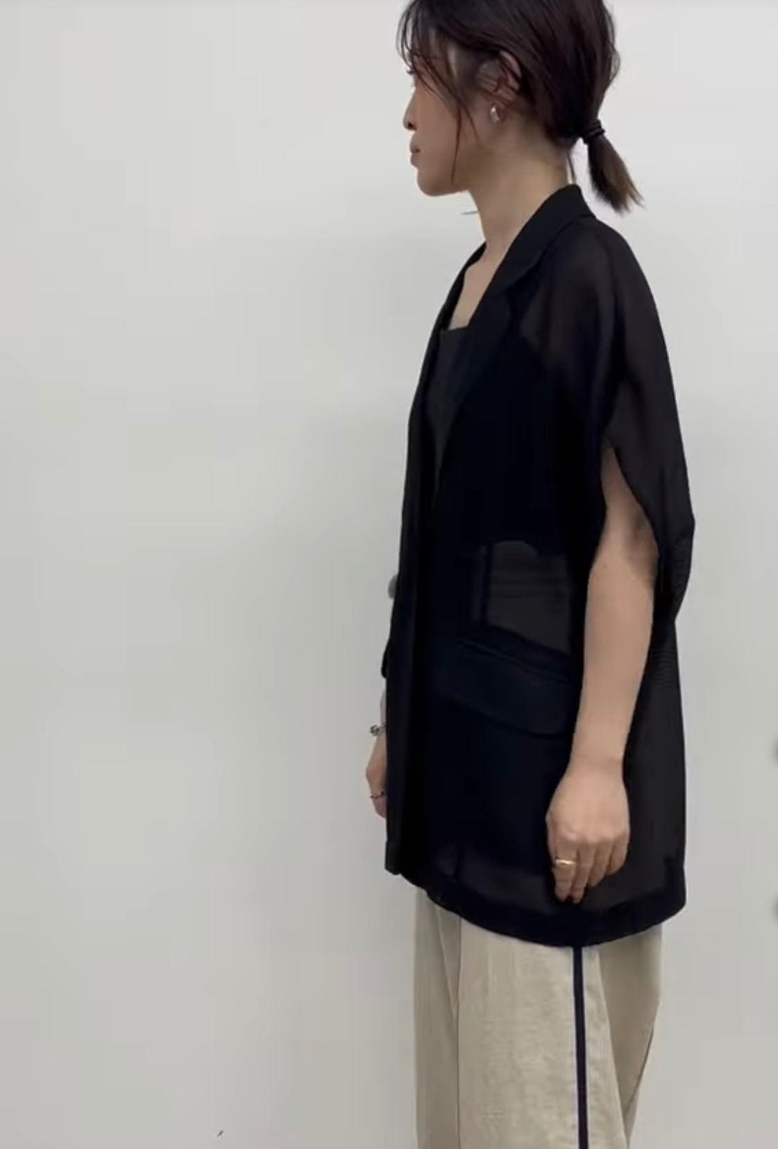 【CLOCHE】メッシュジャケット半袖/512-85668 552-85675 572-85675