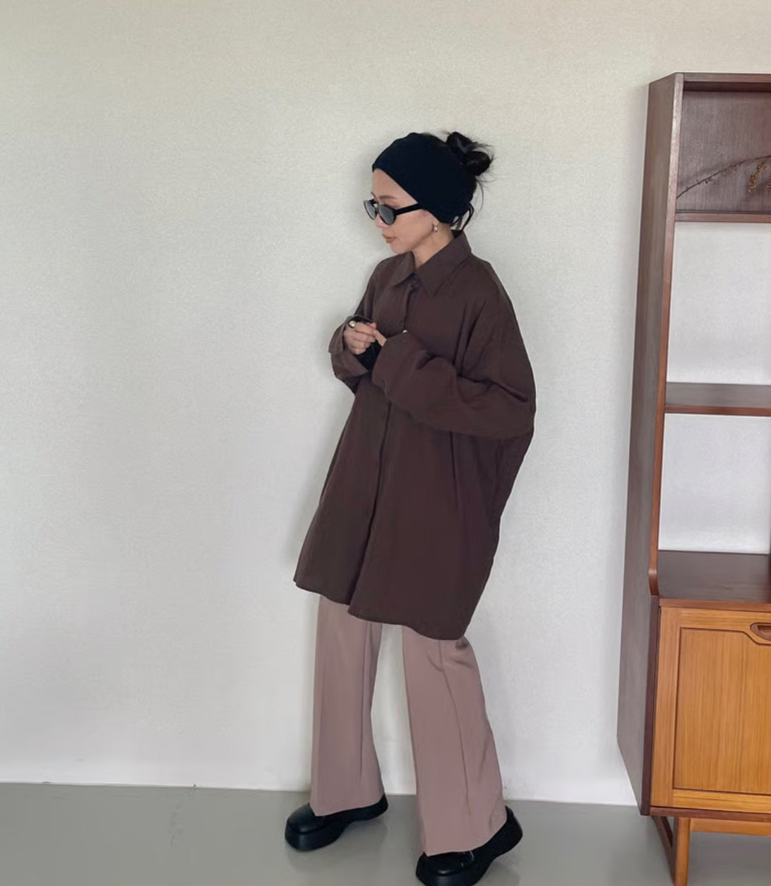 【AGAWD】ストライプオーバーシャツ /2401-771499